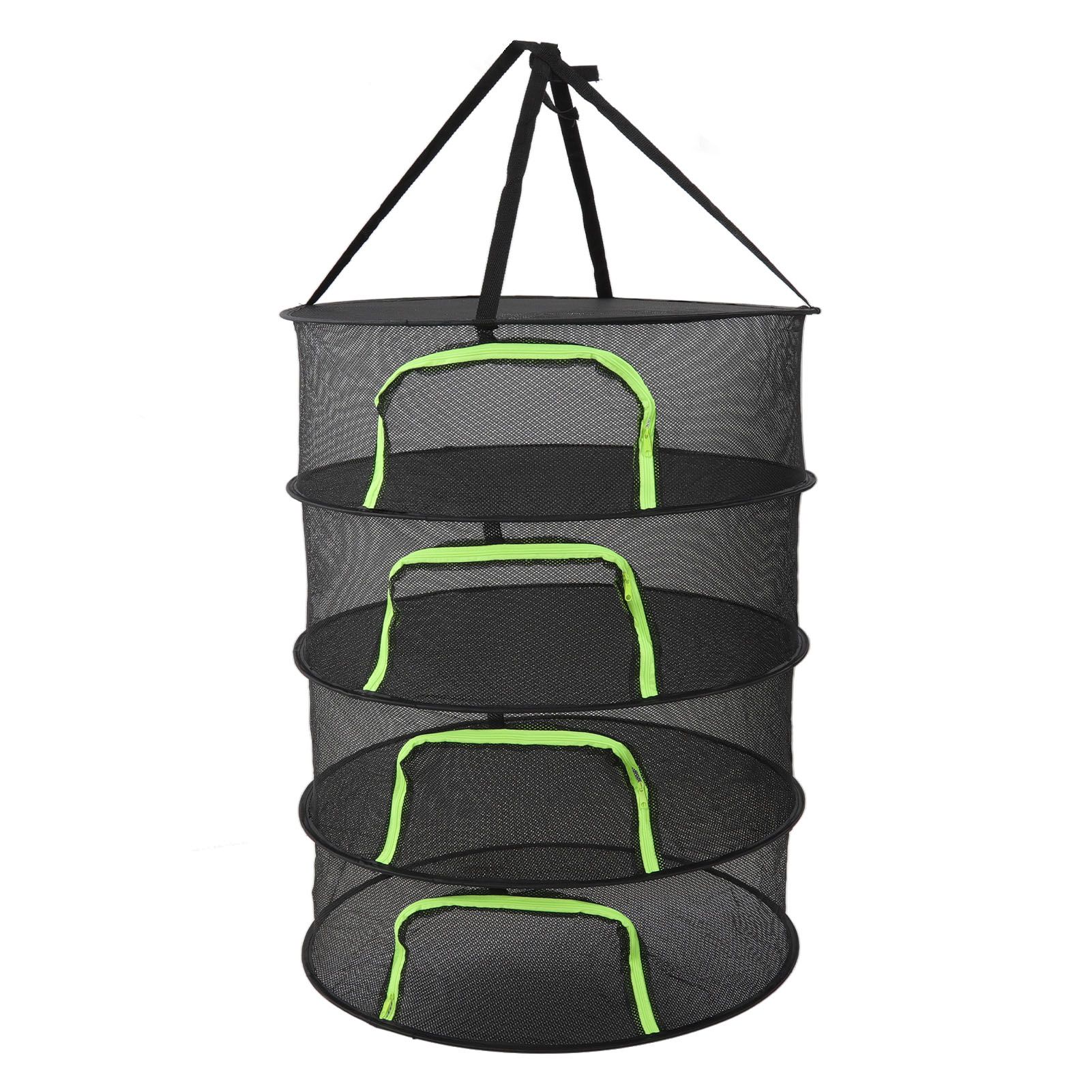Foldable Plant Drying Net Multilayer Zipper Closure Design 60cm Diameter Herb Buds Dry Net with Storage Bag 4 Layers - Image 4