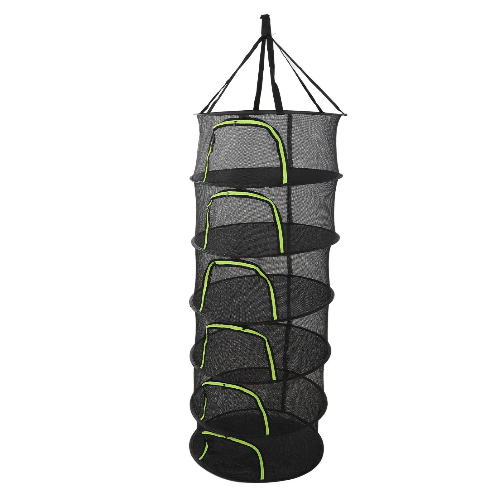 Foldable Plant Drying Net Multilayer Zipper Closure Design 60cm Diameter Herb Buds Dry Net with Storage Bag 6 Layers - Image 2