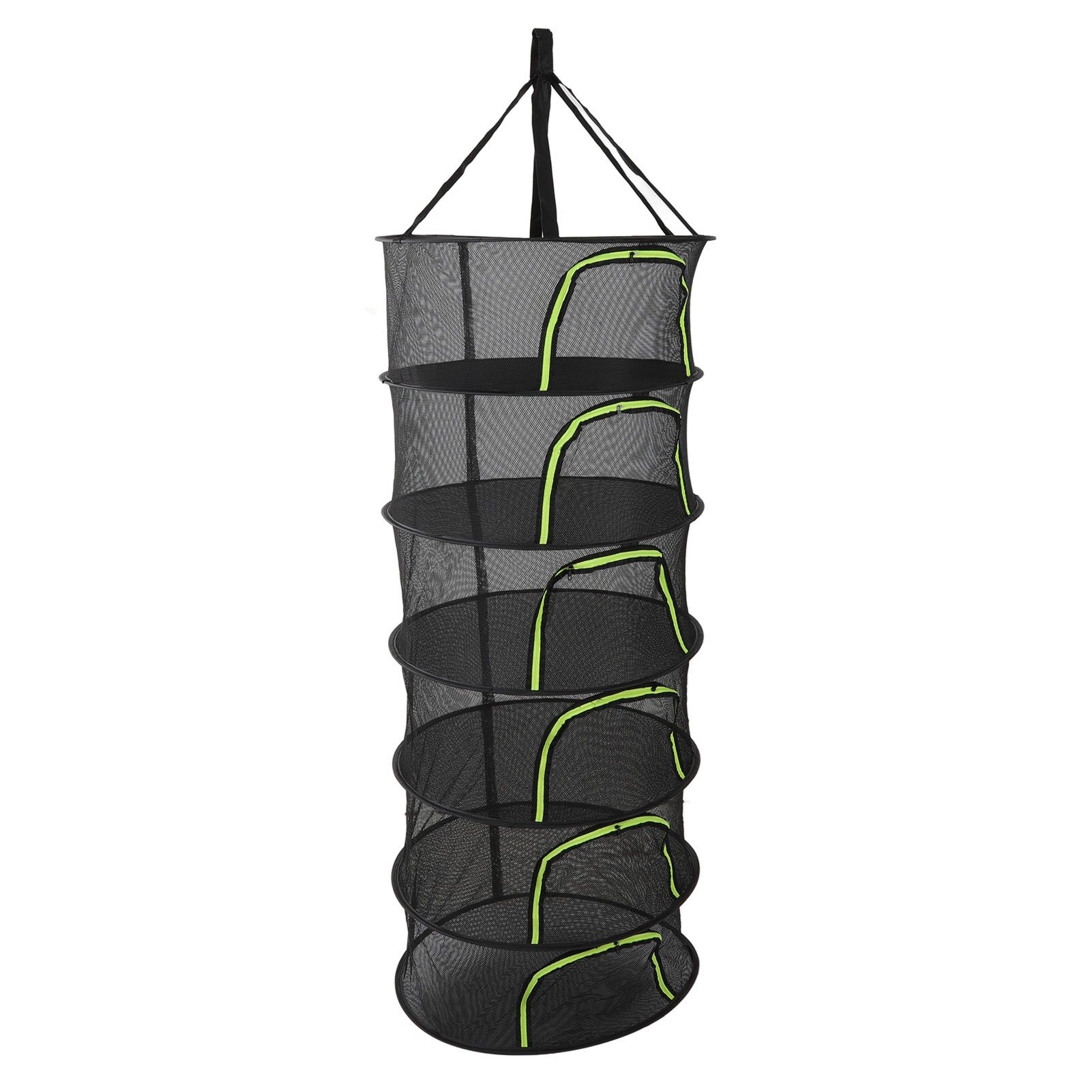 Foldable Plant Drying Net Multilayer Zipper Closure Design 60cm Diameter Herb Buds Dry Net with Storage Bag 6 Layers - Image 3