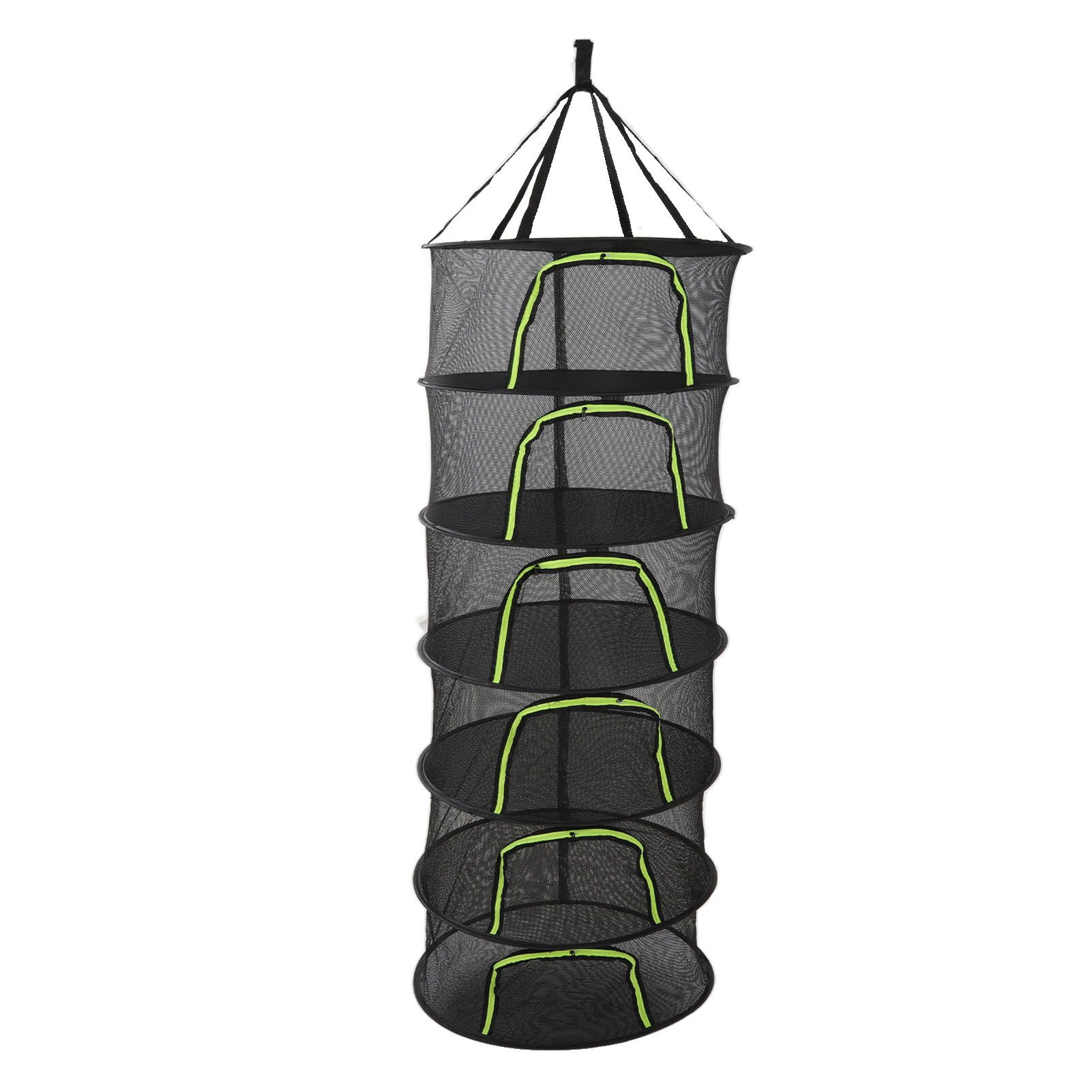 Foldable Plant Drying Net Multilayer Zipper Closure Design 60cm Diameter Herb Buds Dry Net with Storage Bag 6 Layers - Image 4