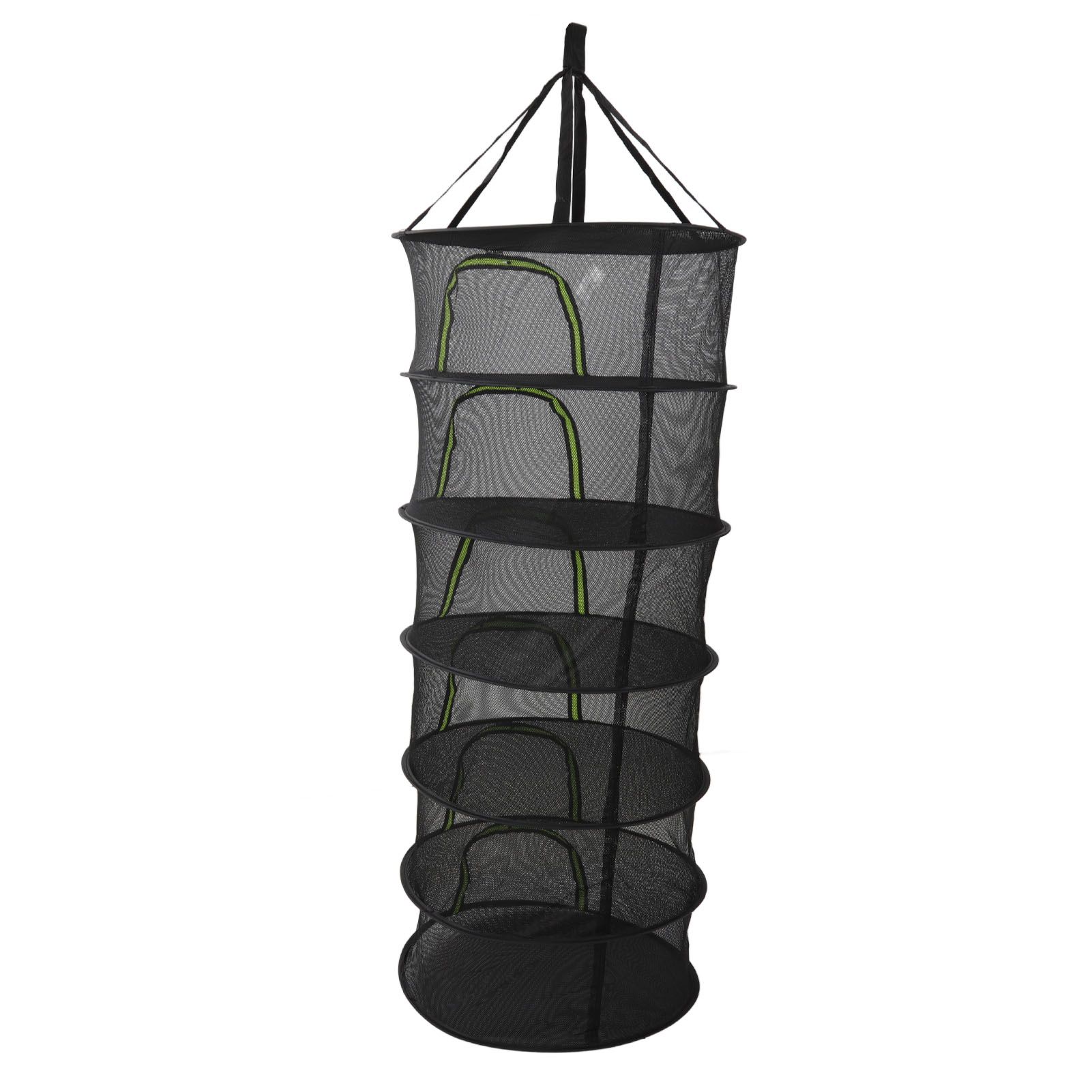 Foldable Plant Drying Net Multilayer Zipper Closure Design 60cm Diameter Herb Buds Dry Net with Storage Bag 6 Layers - Image 5