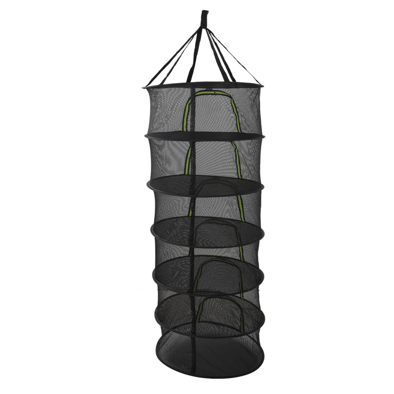 Foldable Plant Drying Net Multilayer Zipper Closure Design 60cm Diameter Herb Buds Dry Net with Storage Bag 6 Layers - Image 6