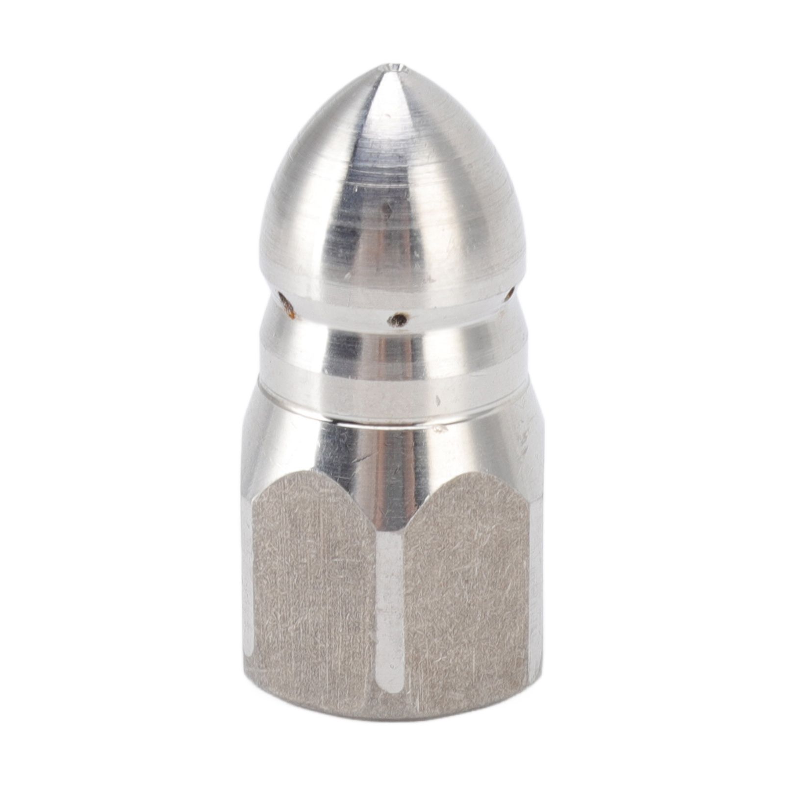 High Pressure Washer Spray Nozzle Stainless Steel Sewer Jetting Nozzle for Industrial Pipe Cleaning G1/4 Internal Thread - Image 2