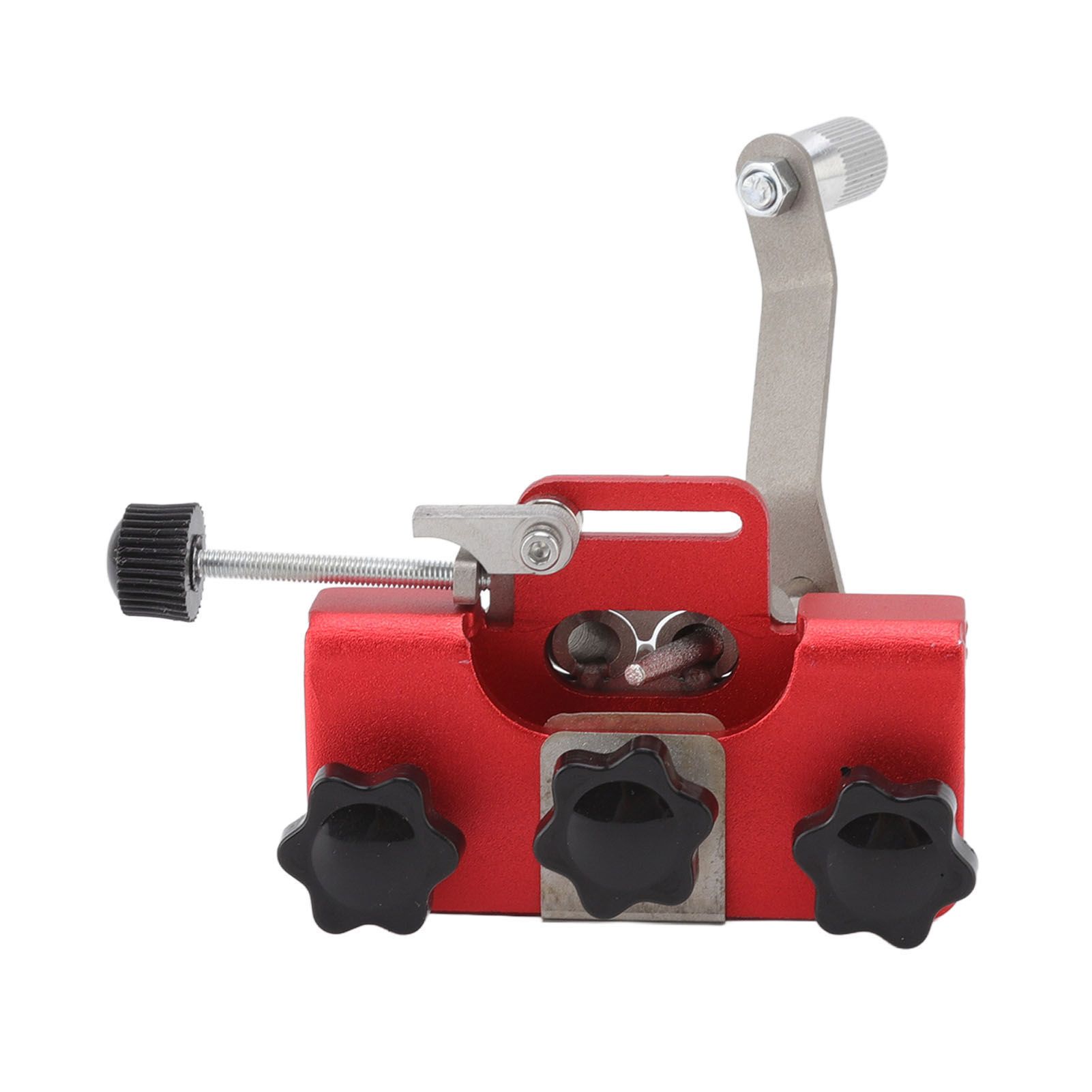 Chainsaw Sharpener Portable Lightweight Hand Crank Chain Sharpening Jig for Electric Saws Red - Image 7