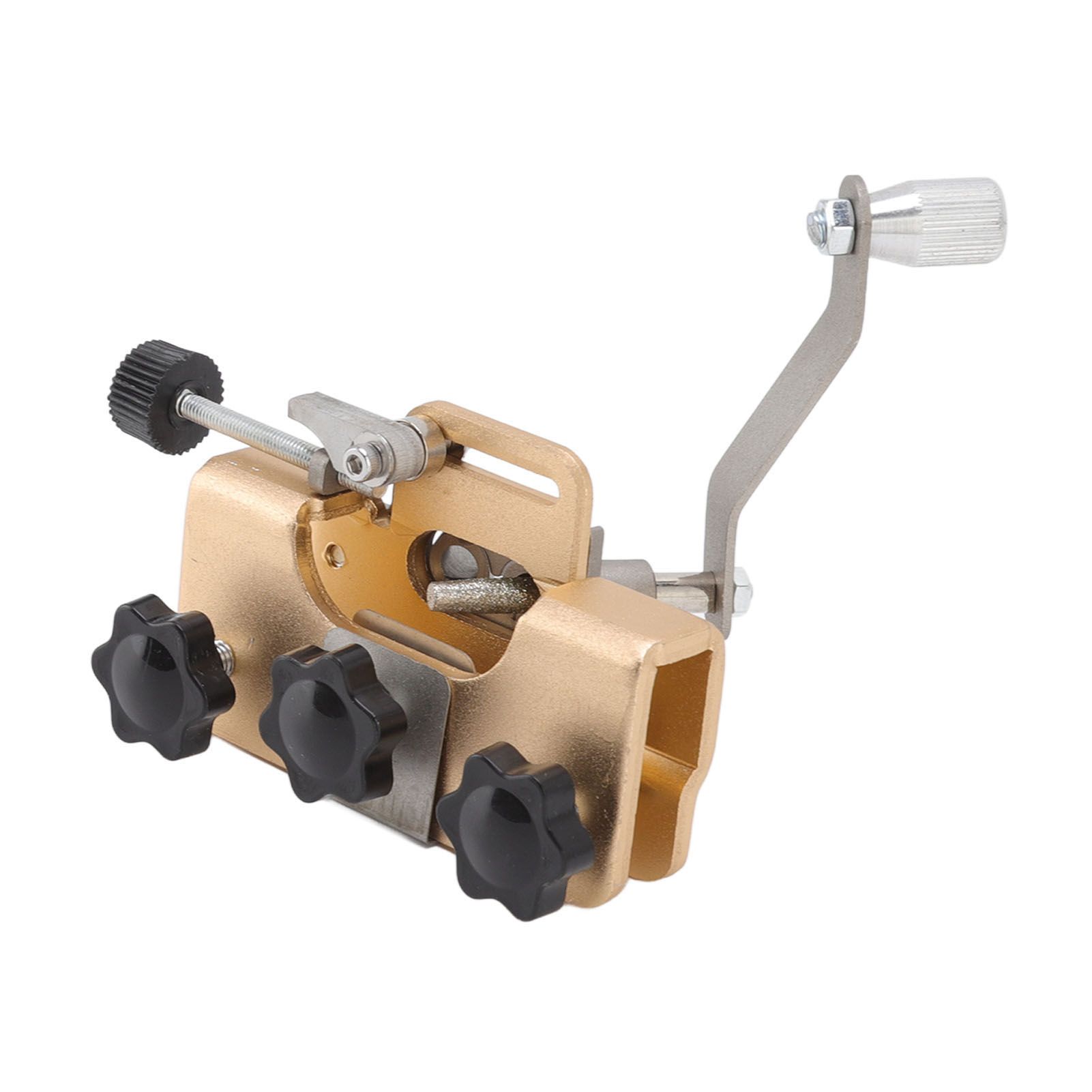 Chainsaw Sharpener Portable Lightweight Hand Crank Chain Sharpening Jig for Electric Saws Gold - Image 2