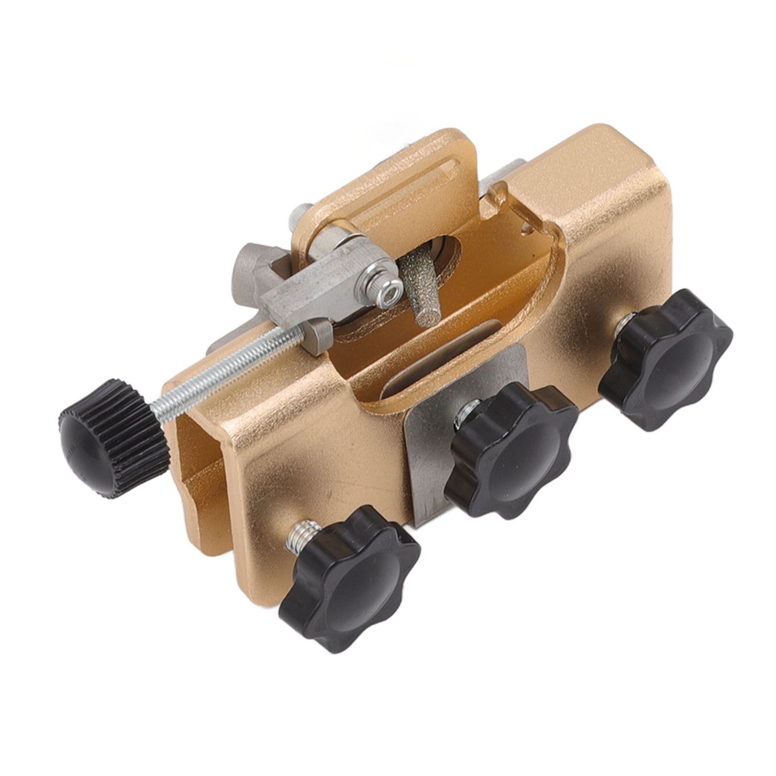 Chainsaw Sharpener Portable Lightweight Hand Crank Chain Sharpening Jig for Electric Saws Gold - Image 3