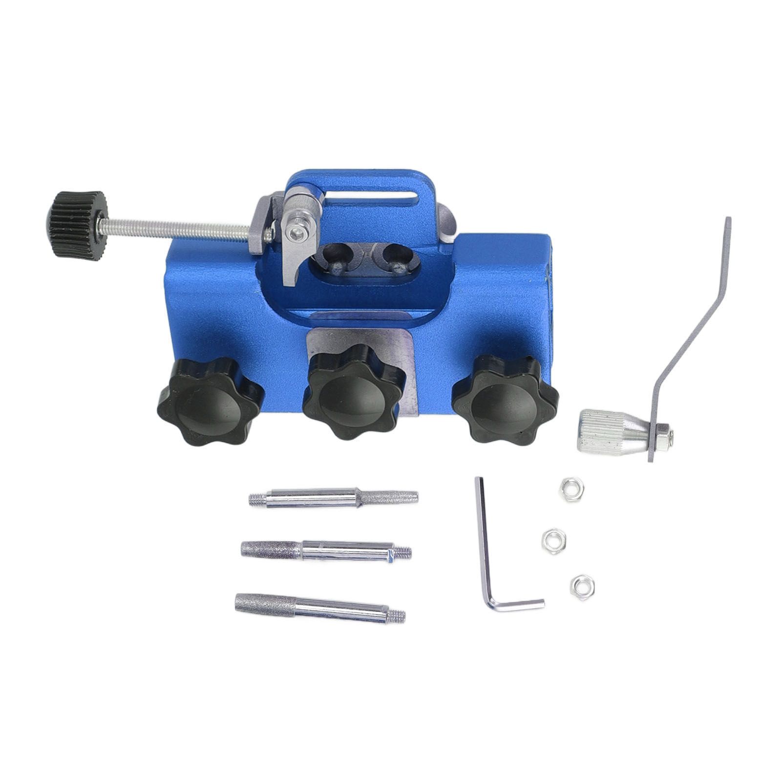 Chainsaw Sharpener Portable Lightweight Hand Crank Chain Sharpening Jig for Electric Saws Blue - Image 1