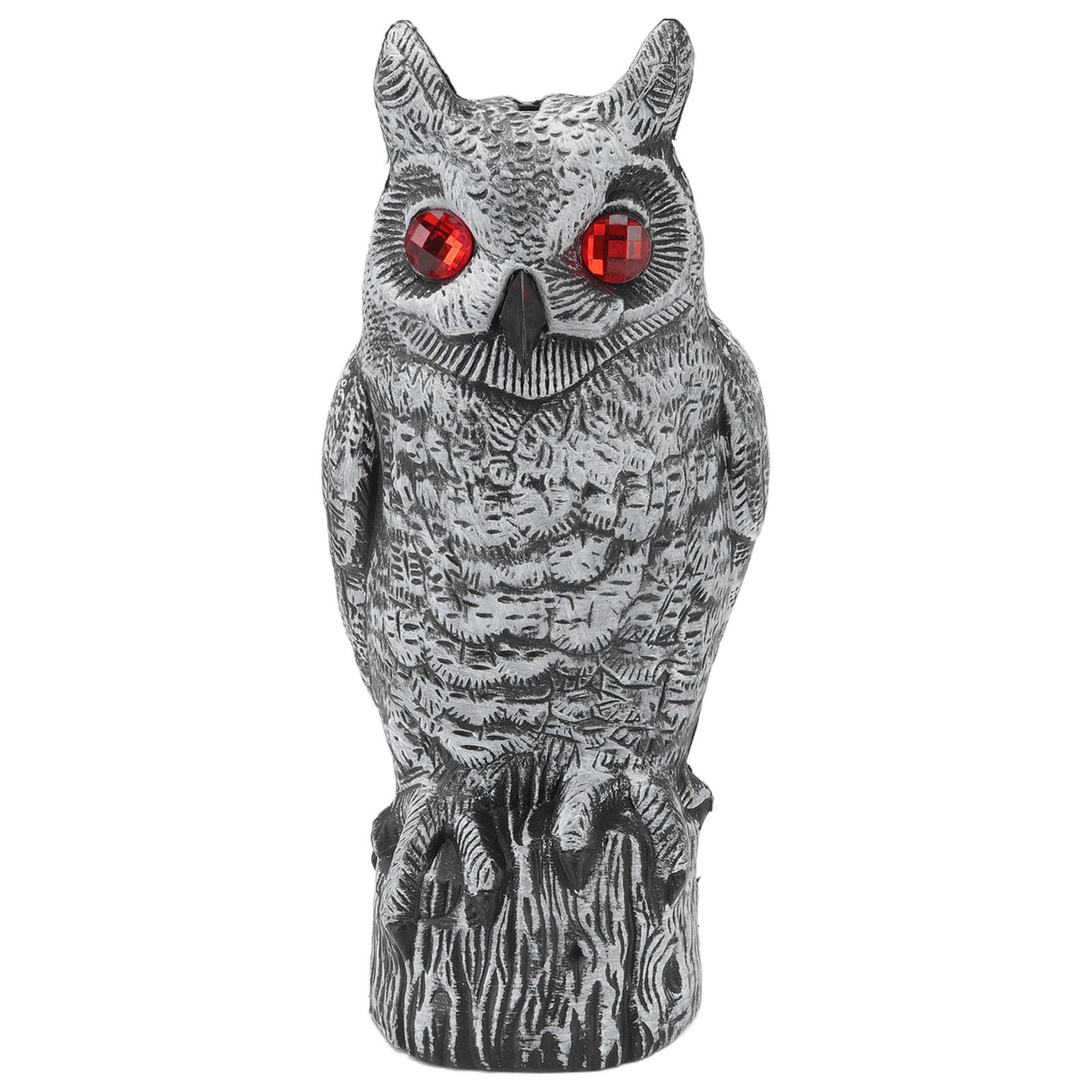 Solar Powered Owl Glowing Eyes Lifelike Appearance Waterproof Sun Resistant Bird Repeller for Home Garden Patio Fence - Image 1