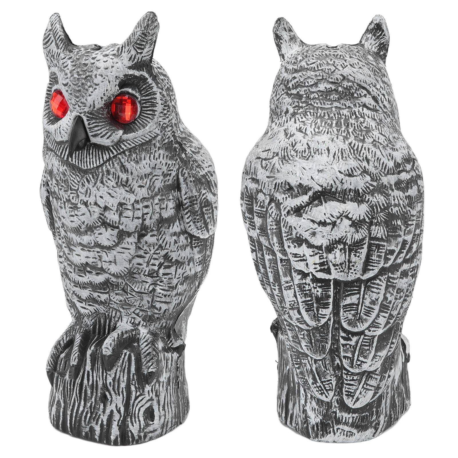 Solar Powered Owl Glowing Eyes Lifelike Appearance Waterproof Sun Resistant Bird Repeller for Home Garden Patio Fence - Image 8