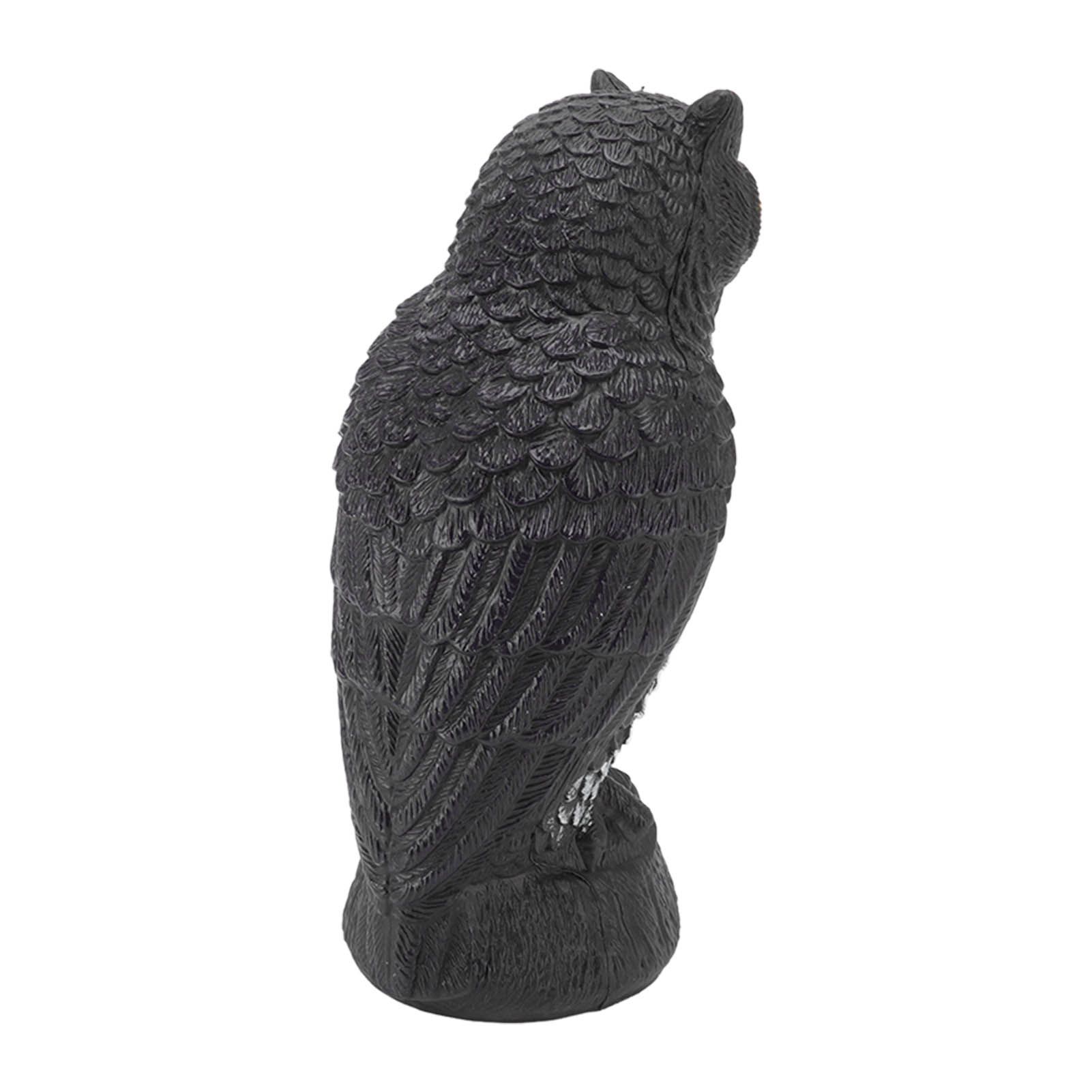 Owl Bird Deterrent Garden Plastic Red Eyes Owls to Keep Birds Away Fine Details Wear Resistant Owls to Keep Birds Away Cartoon Flaky Small Owl - Image 5