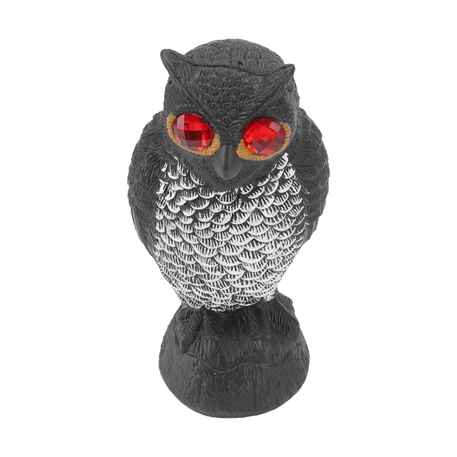 Owl Bird Deterrent Garden Plastic Red Eyes Owls to Keep Birds Away Fine Details Wear Resistant Owls to Keep Birds Away Cartoon Flaky Small Owl - Image 6