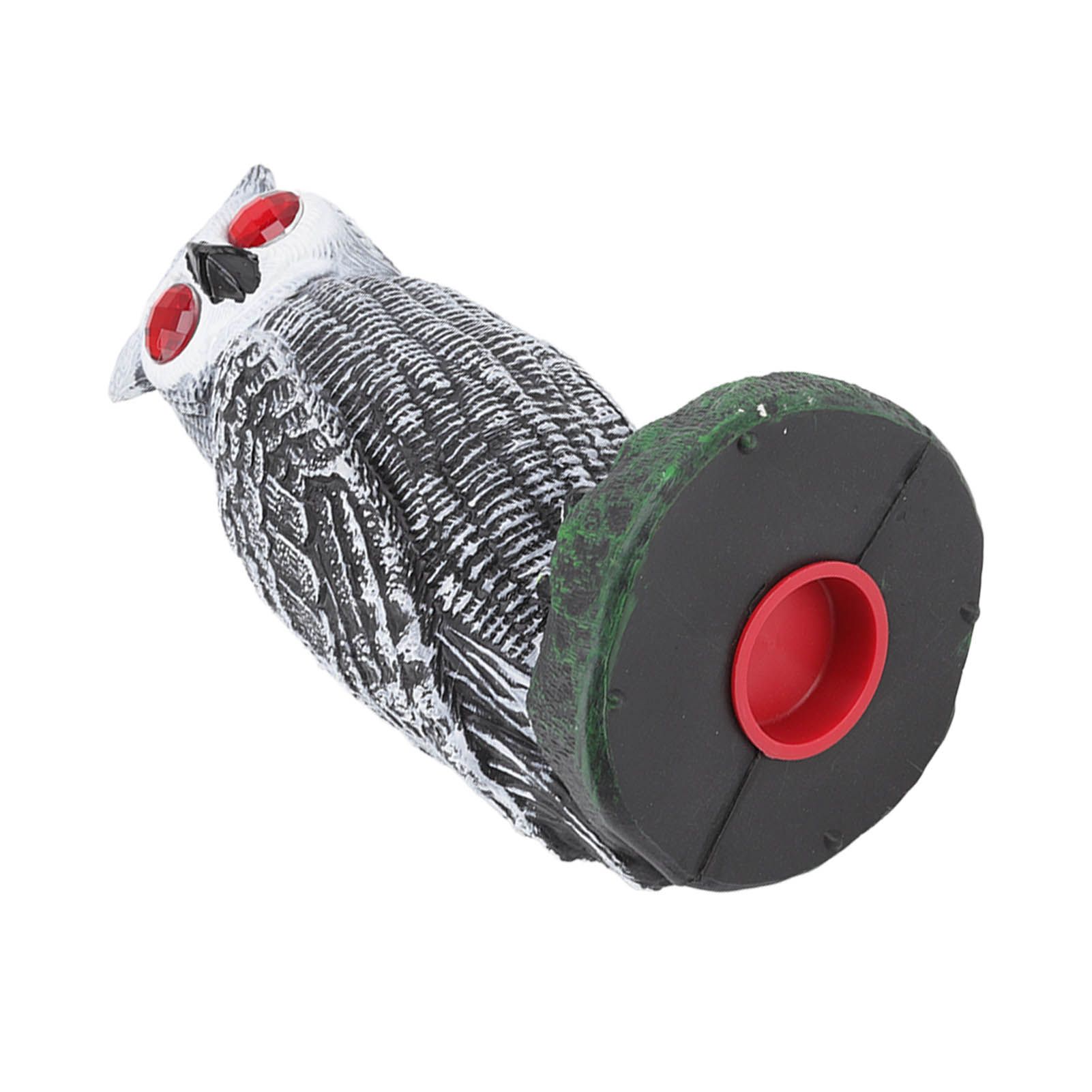Owl Bird Deterrent Garden Plastic Red Eyes Owls to Keep Birds Away Fine Details Wear Resistant Owls to Keep Birds Away Elbow Cat Plain White - Image 7