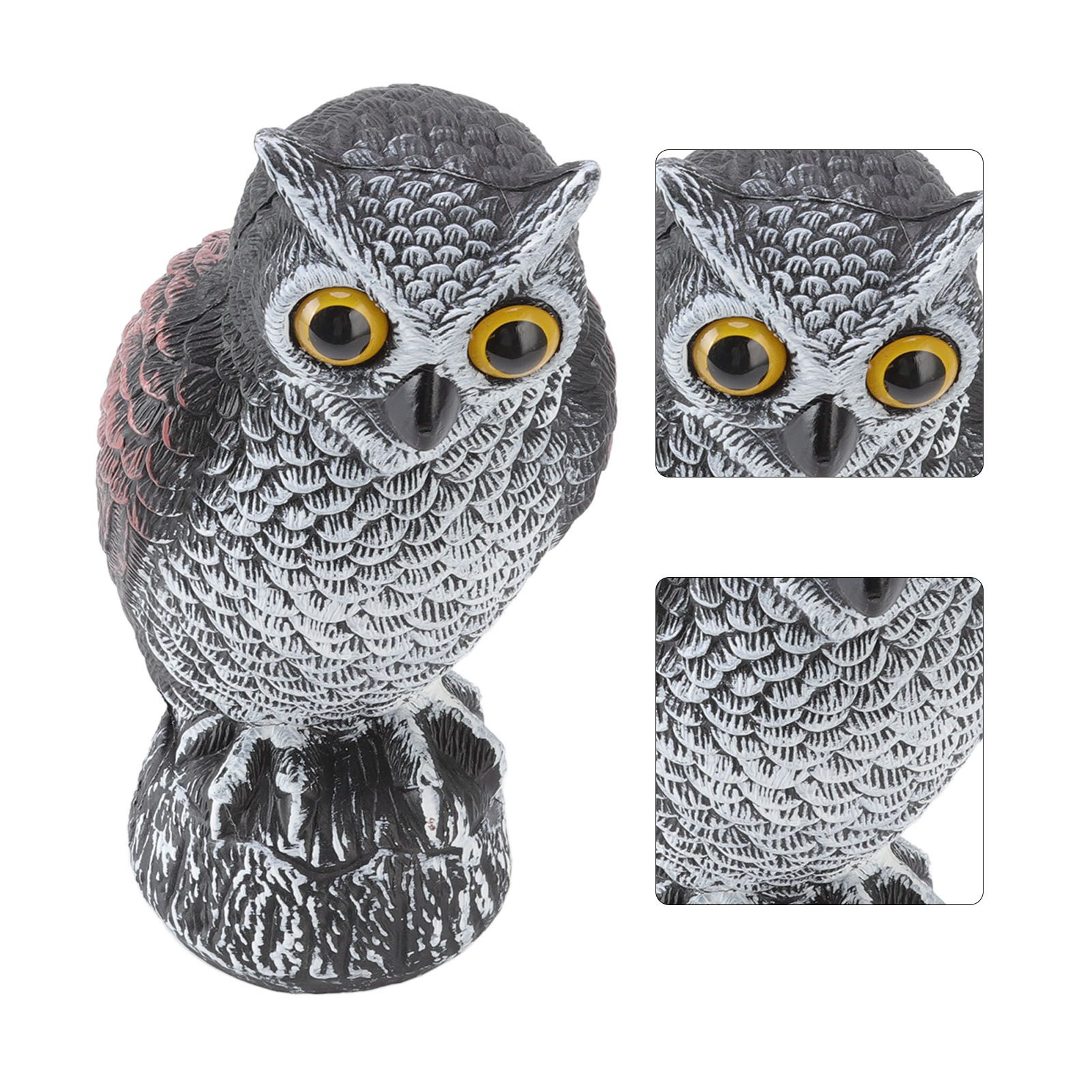 Owl Bird Deterrent Garden Plastic Owls to Keep Birds Away Waterproof Sunscreen Owl to Scare Birds Away Fake Owl for Birds - Image 8