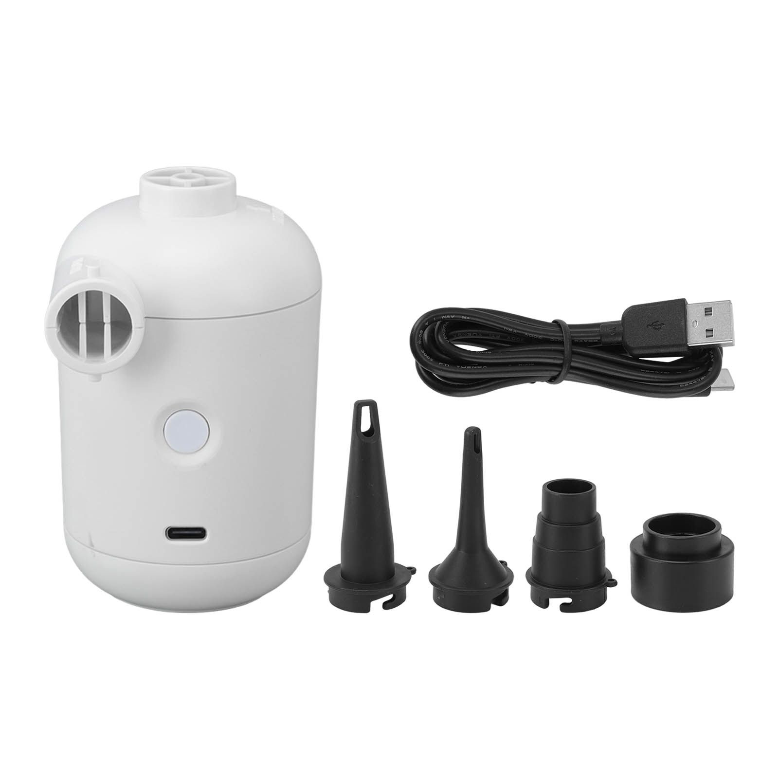 Tiny Pump Fast Inflation Pumping Portable Mini Electric Air Pump with 4 Nozzles For Storage Bags Rubber Boats Swimming Rings - Image 1