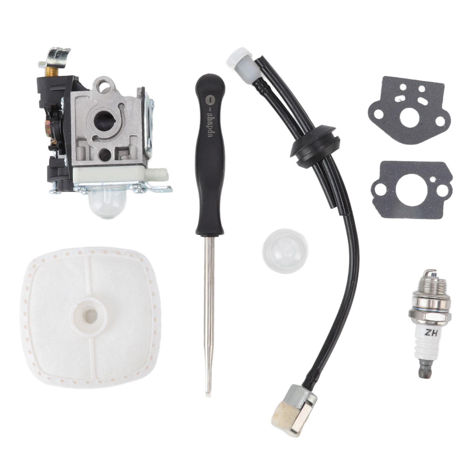 Leaf Blower Carburetor Kit Gasket Primer Bulb Cover Fuel Line Assembly Filter A021003660 for PB 250 - Image 1