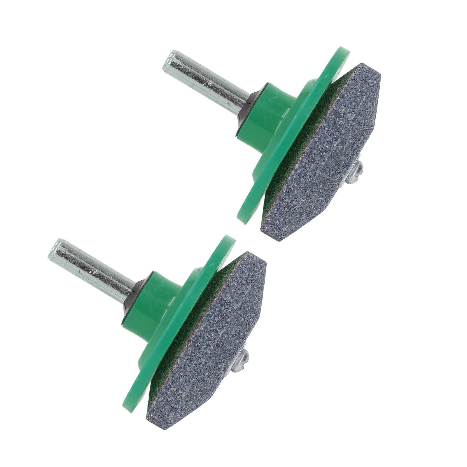 2Pcs Lawn Mower Blade Sharpener Stainless Steel ABS Drill Blade Accessories for Garden Courtyard Green - Image 7