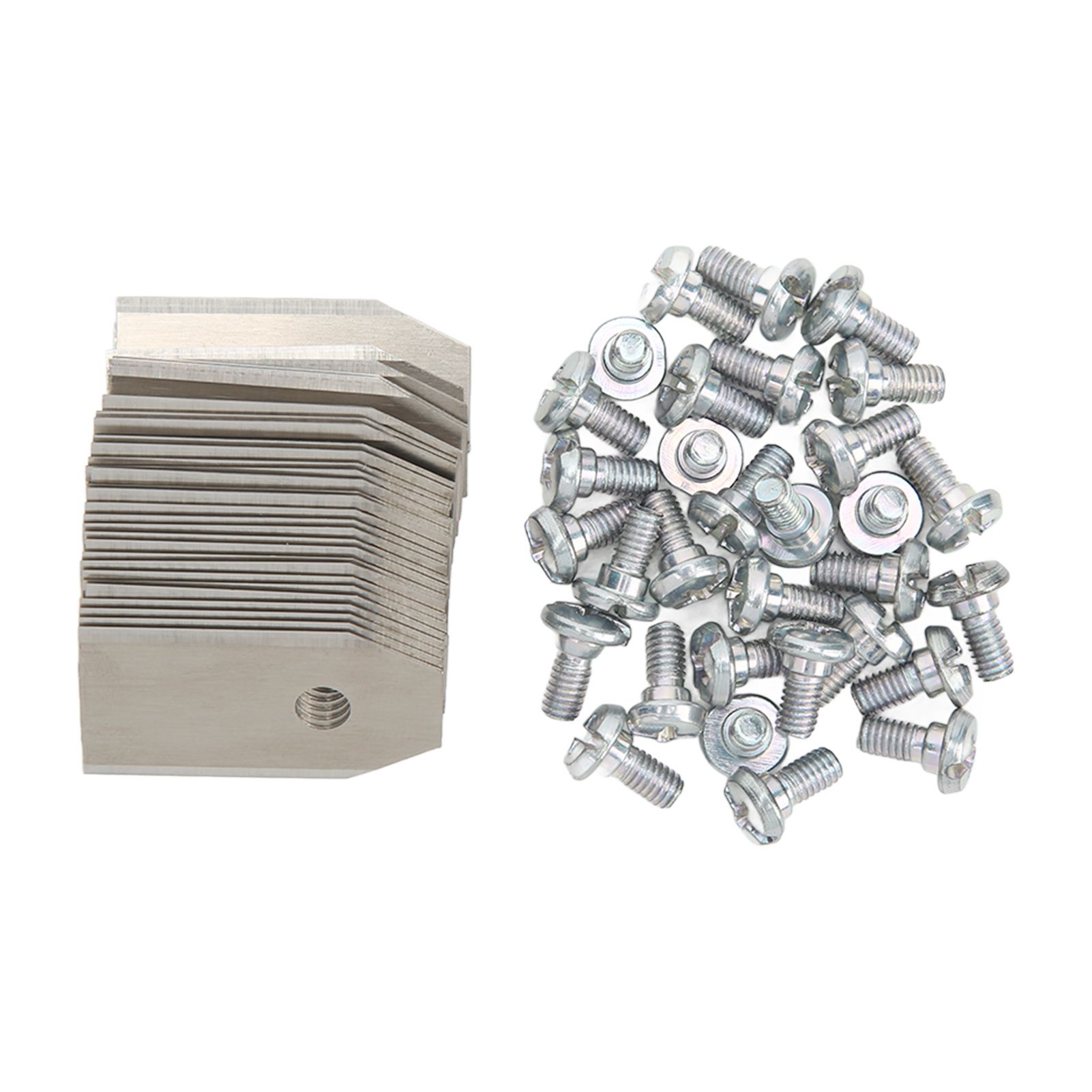 30PCS Stainless Steel Lawn Mower Blade Silver Weather Resistant Lawn Mower Replacement Blade for Husqvarna - Image 1