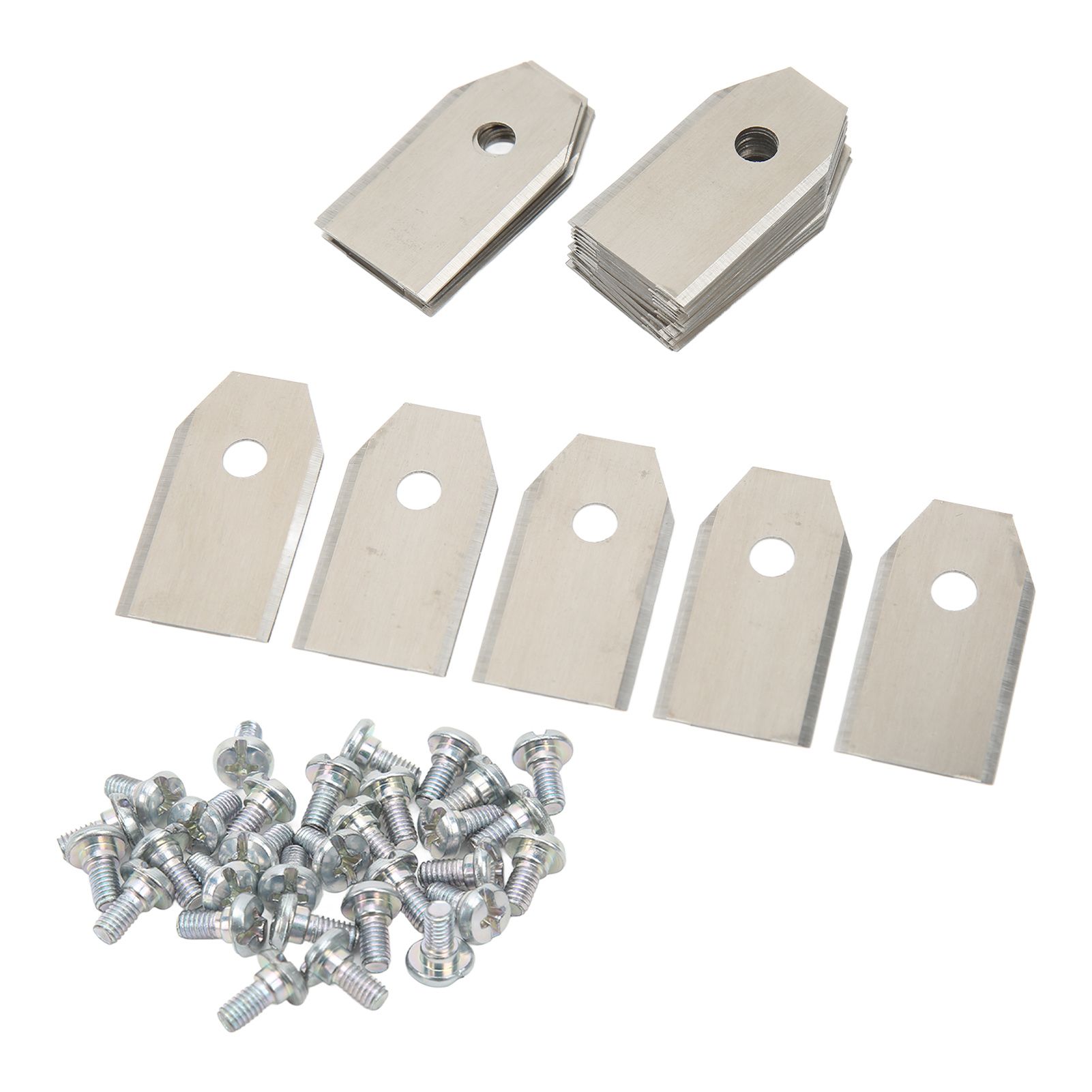 30PCS Stainless Steel Lawn Mower Blade Silver Weather Resistant Lawn Mower Replacement Blade for Husqvarna - Image 3