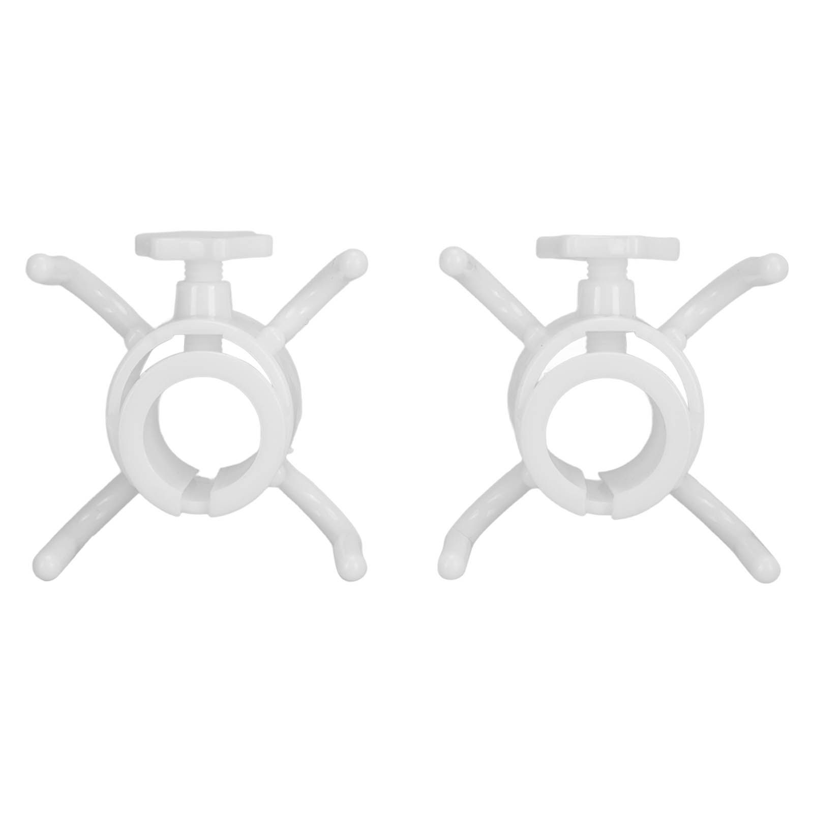 2Pcs Plastic Beach Umbrella Hanging Hook Umbrella Hanger 4 Prong Towel Hat Sunglasses Holder White - Image 1