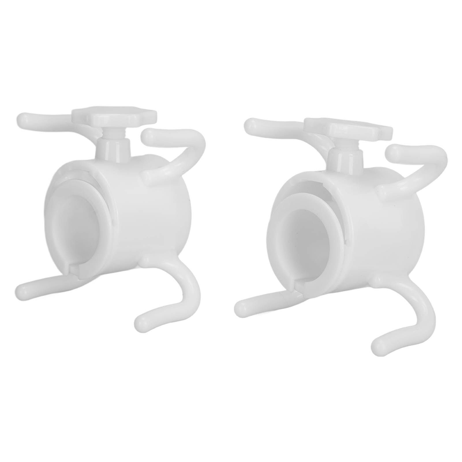 2Pcs Plastic Beach Umbrella Hanging Hook Umbrella Hanger 4 Prong Towel Hat Sunglasses Holder White - Image 2