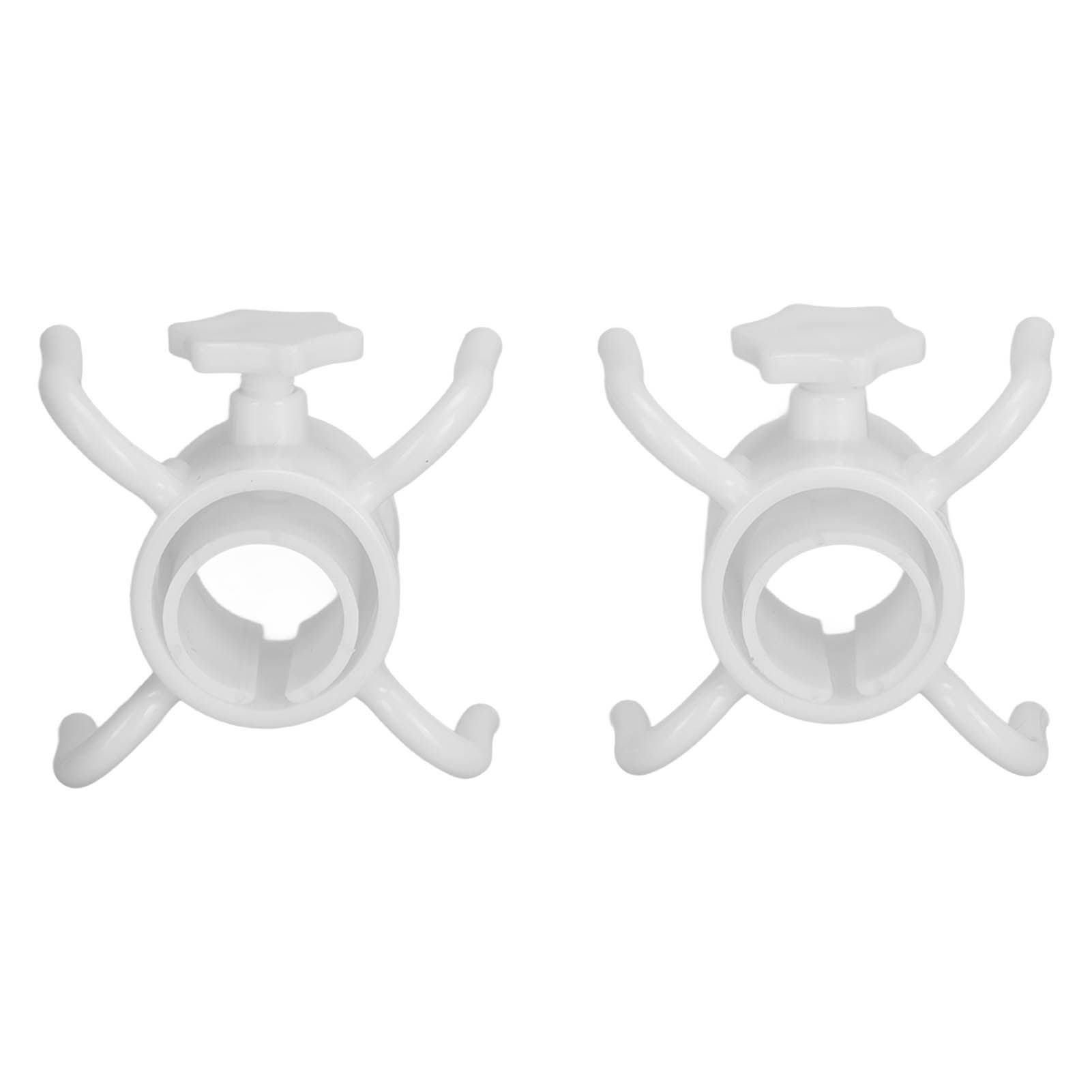 2Pcs Plastic Beach Umbrella Hanging Hook Umbrella Hanger 4 Prong Towel Hat Sunglasses Holder White - Image 3