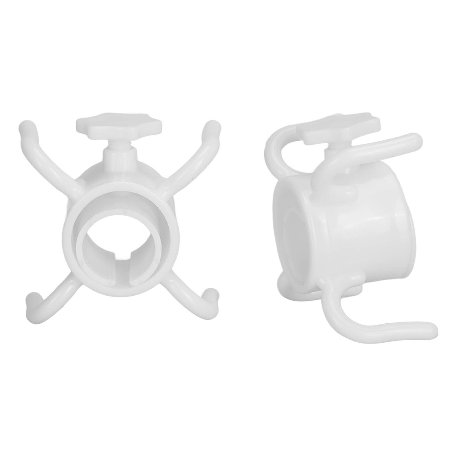2Pcs Plastic Beach Umbrella Hanging Hook Umbrella Hanger 4 Prong Towel Hat Sunglasses Holder White - Image 5