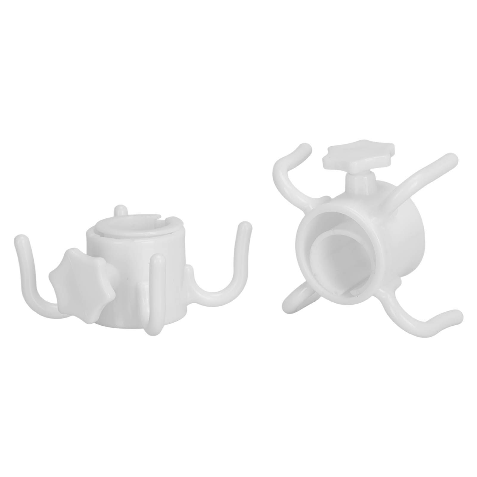 2Pcs Plastic Beach Umbrella Hanging Hook Umbrella Hanger 4 Prong Towel Hat Sunglasses Holder White - Image 6