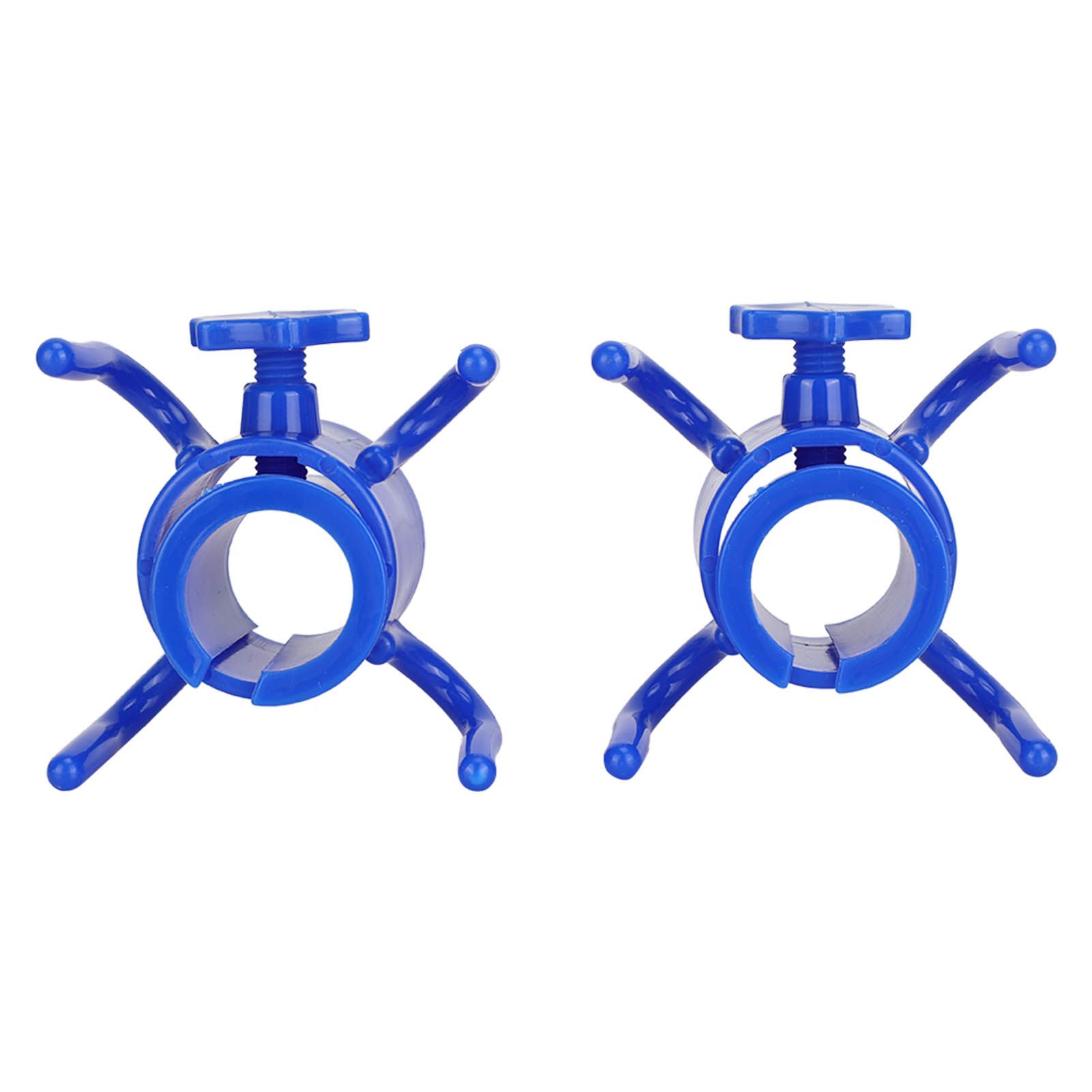 2Pcs Plastic Beach Umbrella Hanging Hook Umbrella Hanger 4 Prong Towel Hat Sunglasses Holder Blue - Image 1