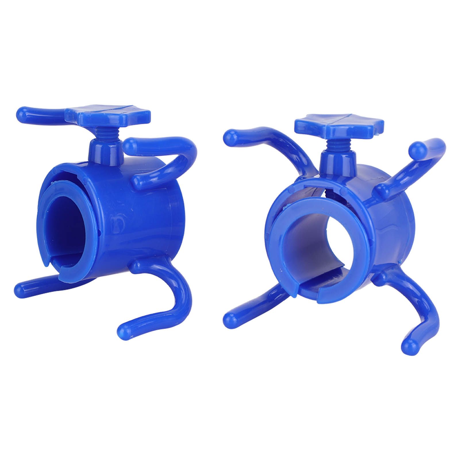 2Pcs Plastic Beach Umbrella Hanging Hook Umbrella Hanger 4 Prong Towel Hat Sunglasses Holder Blue - Image 2