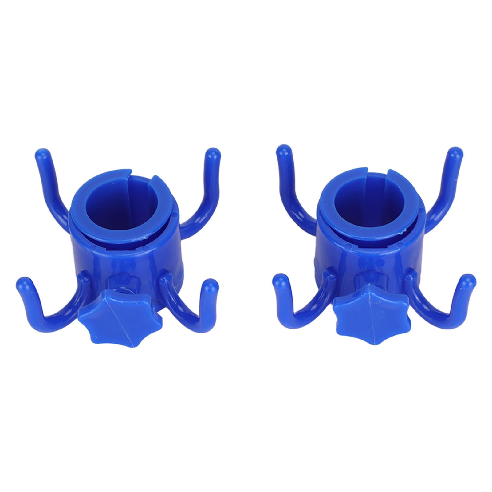 2Pcs Plastic Beach Umbrella Hanging Hook Umbrella Hanger 4 Prong Towel Hat Sunglasses Holder Blue - Image 4