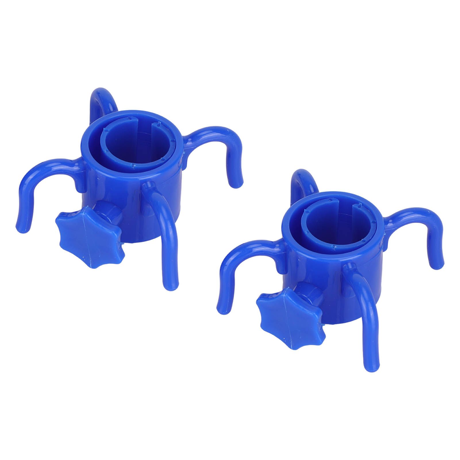 2Pcs Plastic Beach Umbrella Hanging Hook Umbrella Hanger 4 Prong Towel Hat Sunglasses Holder Blue - Image 7