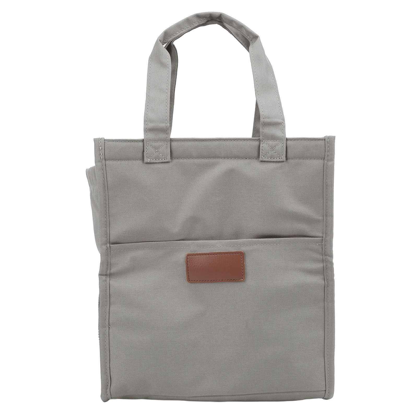 Aluminum Foil Simple Thermal Insulation Lunch Box Bag Oxford Cloth Large Capacity Thickened Bento Bag Grey - Image 1