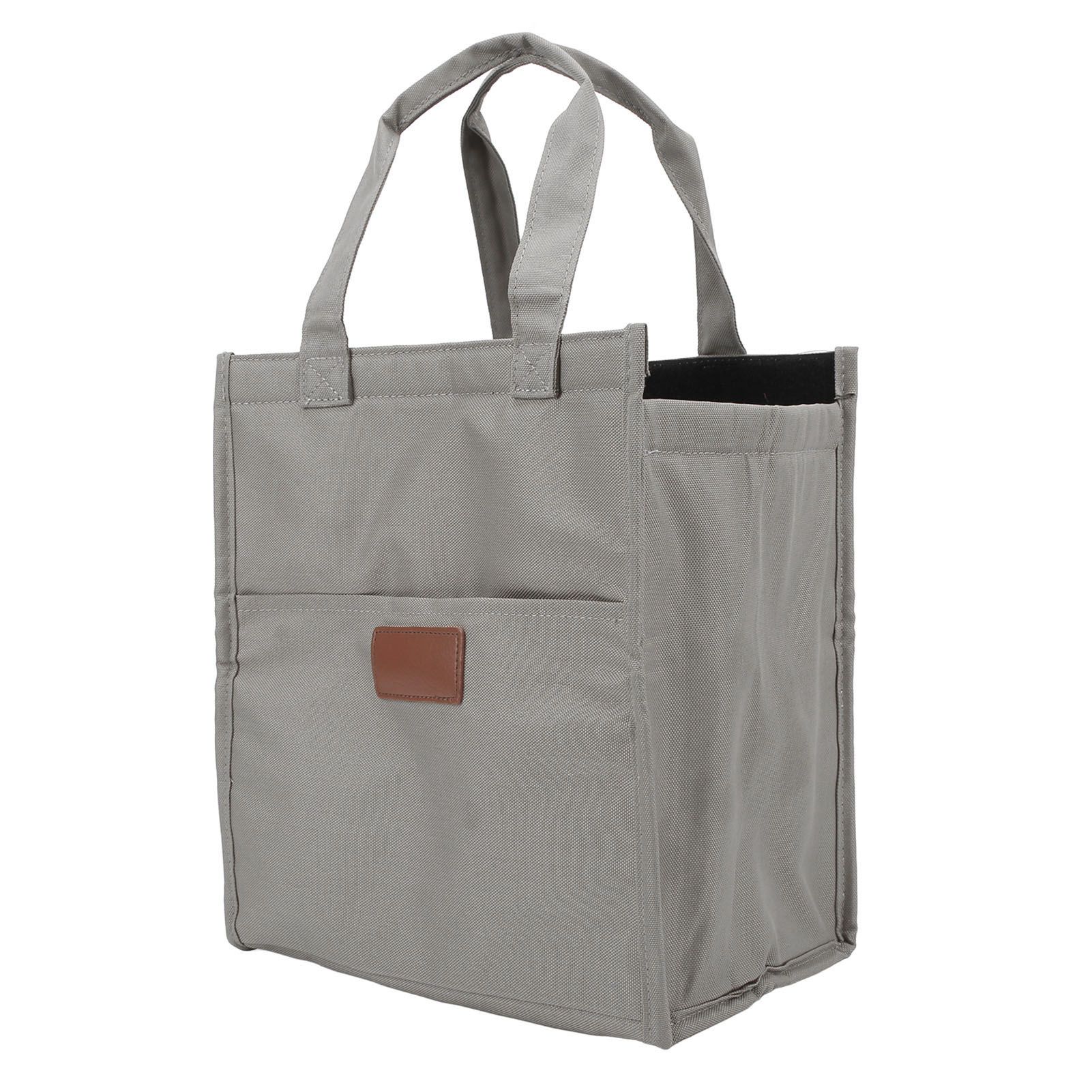 Aluminum Foil Simple Thermal Insulation Lunch Box Bag Oxford Cloth Large Capacity Thickened Bento Bag Grey - Image 3