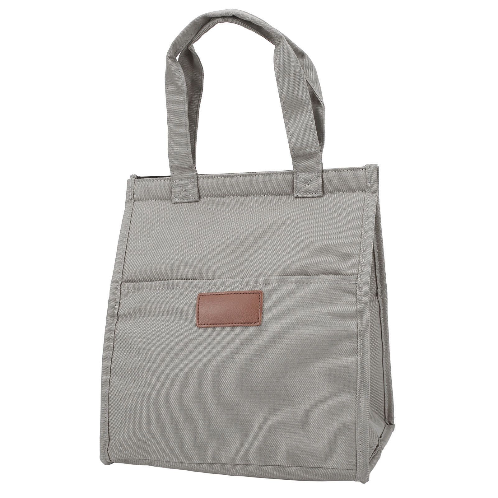Aluminum Foil Simple Thermal Insulation Lunch Box Bag Oxford Cloth Large Capacity Thickened Bento Bag Grey - Image 4