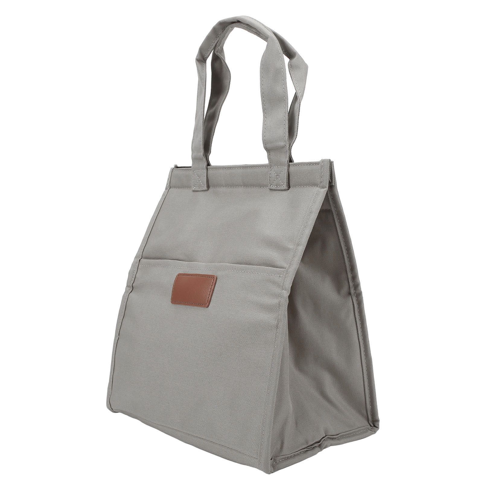 Aluminum Foil Simple Thermal Insulation Lunch Box Bag Oxford Cloth Large Capacity Thickened Bento Bag Grey - Image 6