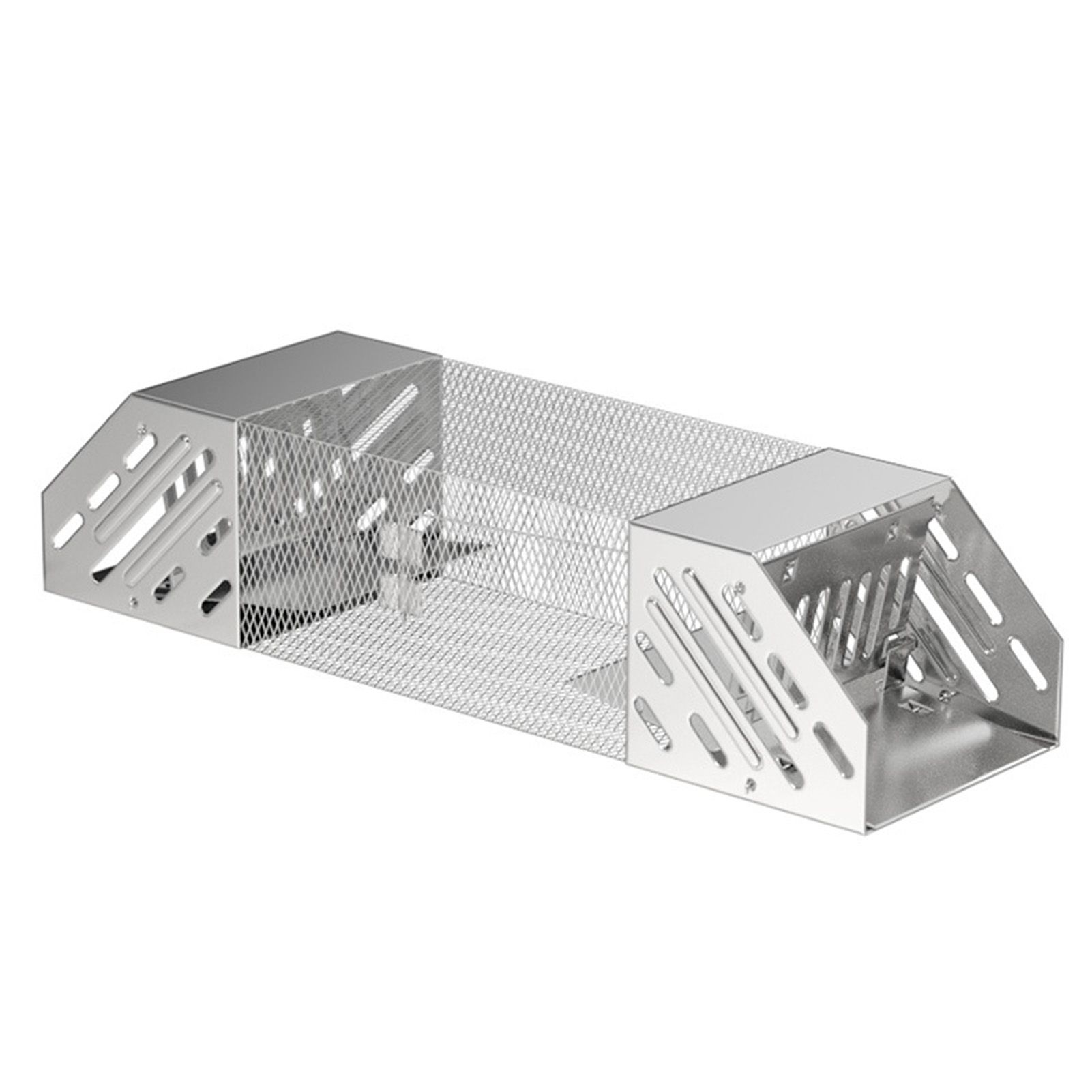 Mice Catch Cage Stainless Steel Full Automatic Dual Door Design Sensitive Mousetrap Cage for Indoor - Image 1