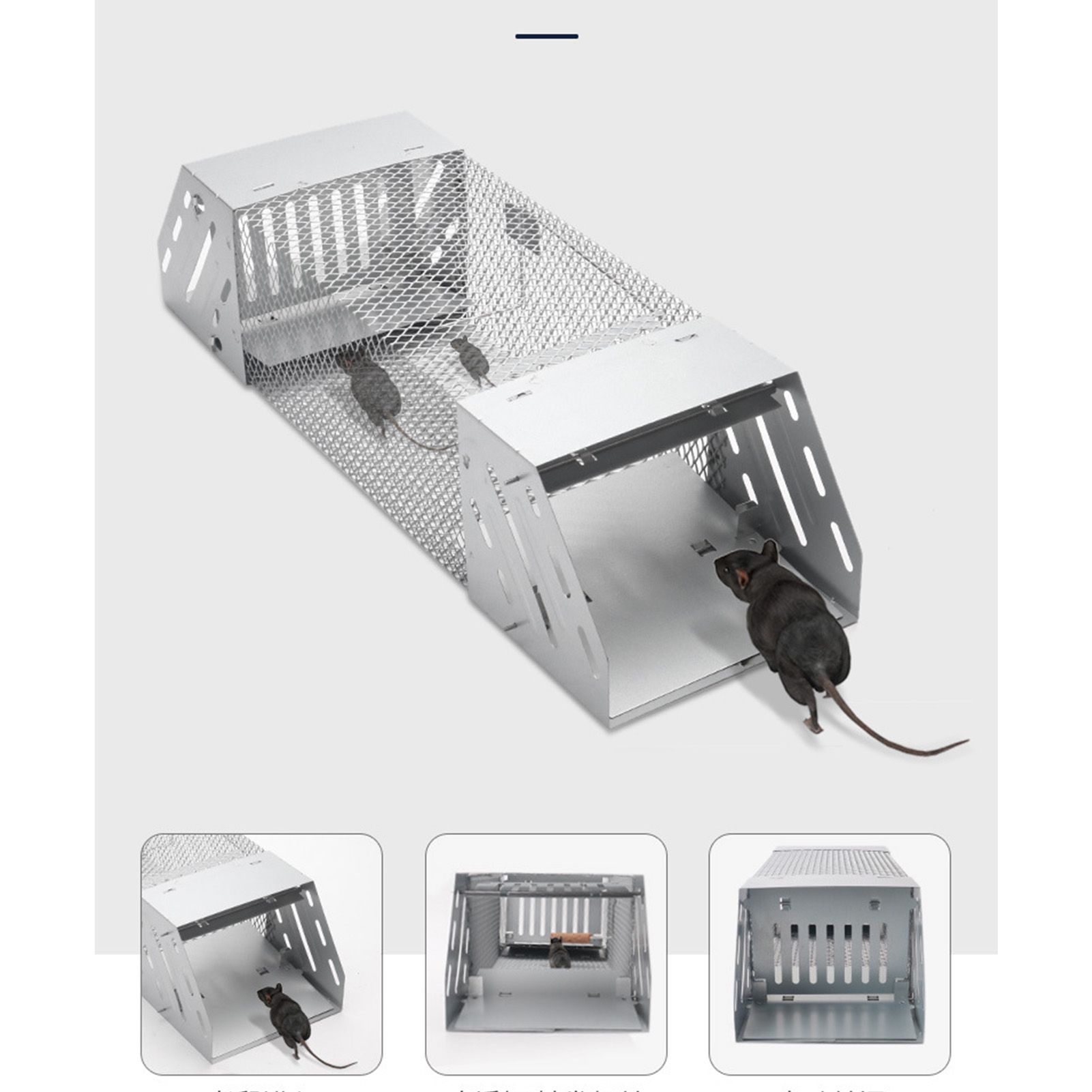 Mice Catch Cage Stainless Steel Full Automatic Dual Door Design Sensitive Mousetrap Cage for Indoor - Image 5