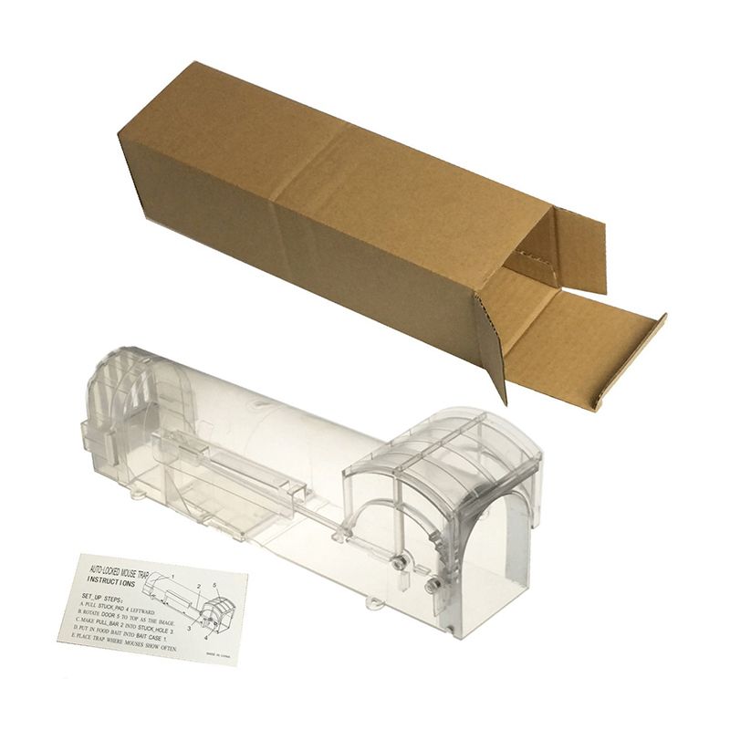 Automatic Mouse Trap High Sensitivity Self Locking Door Mouse Catcher Rat Catcher for Indoor Home Use Fully Transparent - Image 1
