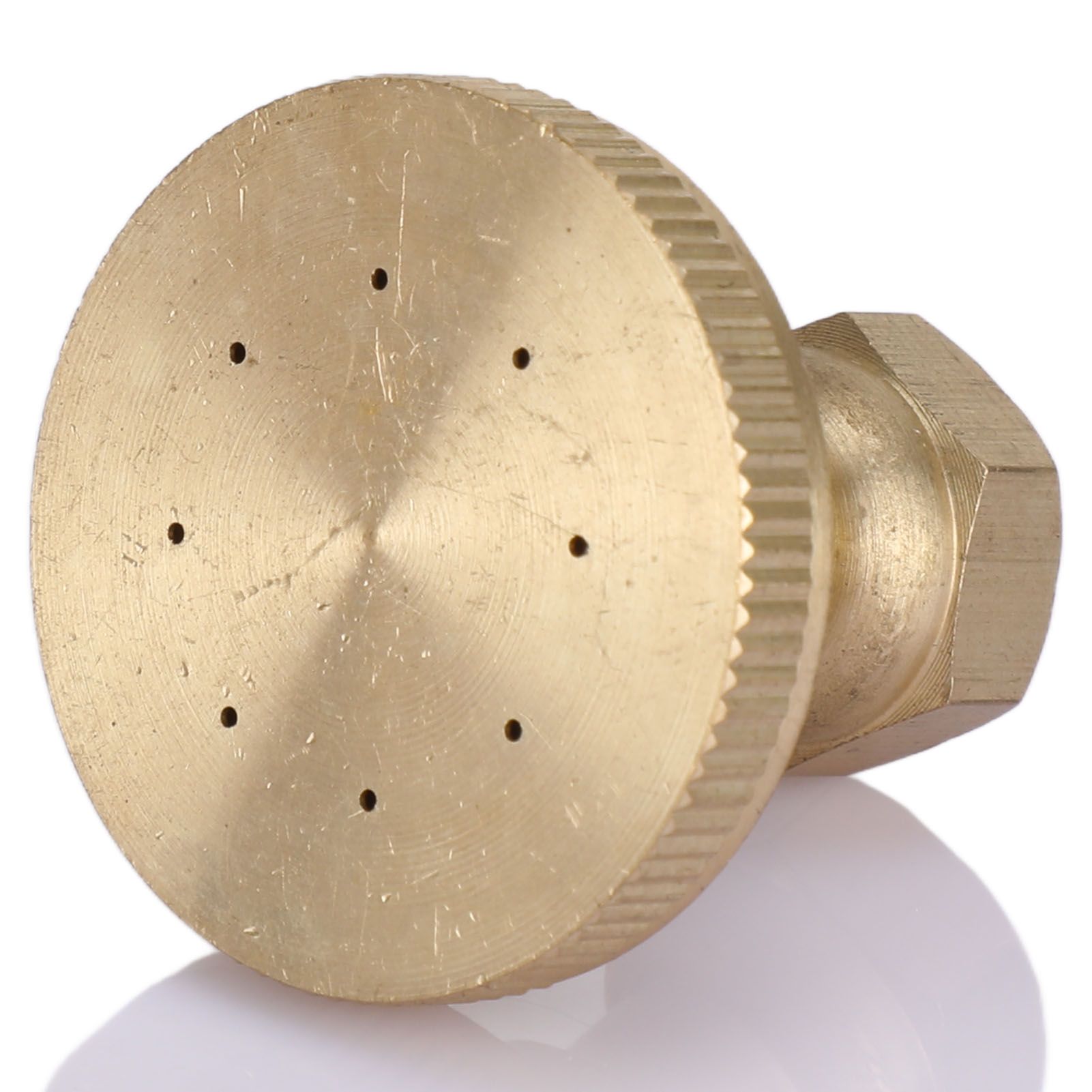Garden Atomizing Nozzle Copper G3/8 Internal Thread Straight Head 8 Holes Water Pipe Spray Head for Agricultural - Image 1