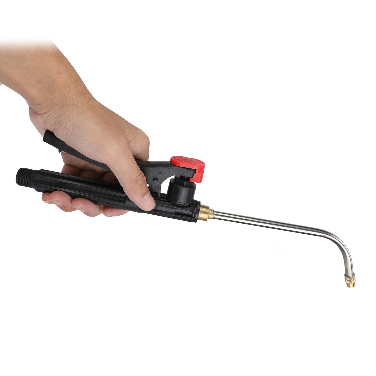 Garden Watering Wand G3/8 External Thread Agricultural Spray Rod with Curved Nozzle Fine Atomization Adjustable Copper Nozzle - Image 4