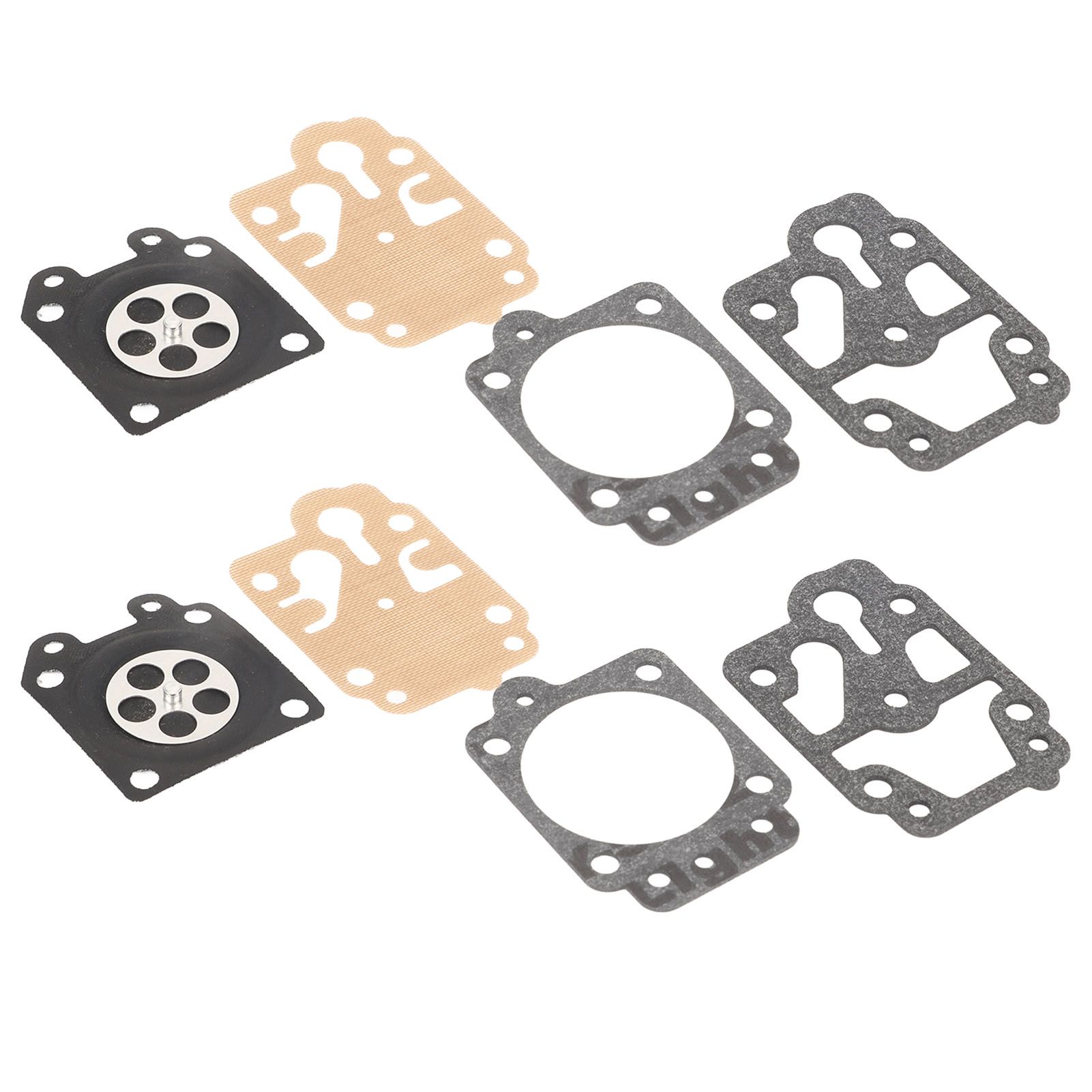 2Set Carburetor Diaphragm Repair Gasket Kits Carburetor Service Kit with Paper Pad and Gasket for Trimmer Lawn Mower - Image 2