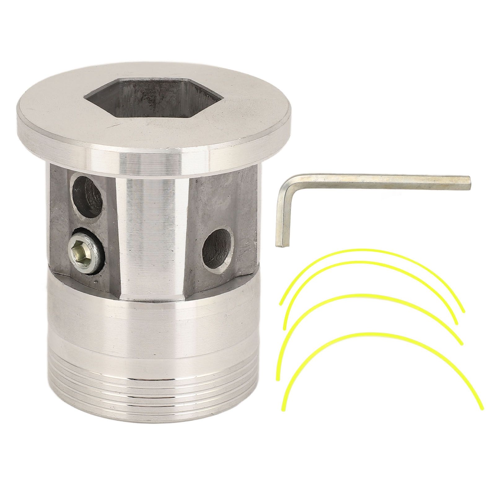 Aluminum Trimmer Head Replacement Universal Cylinder Type Lawnmower Weeding Head for Farming Gardening - Image 1