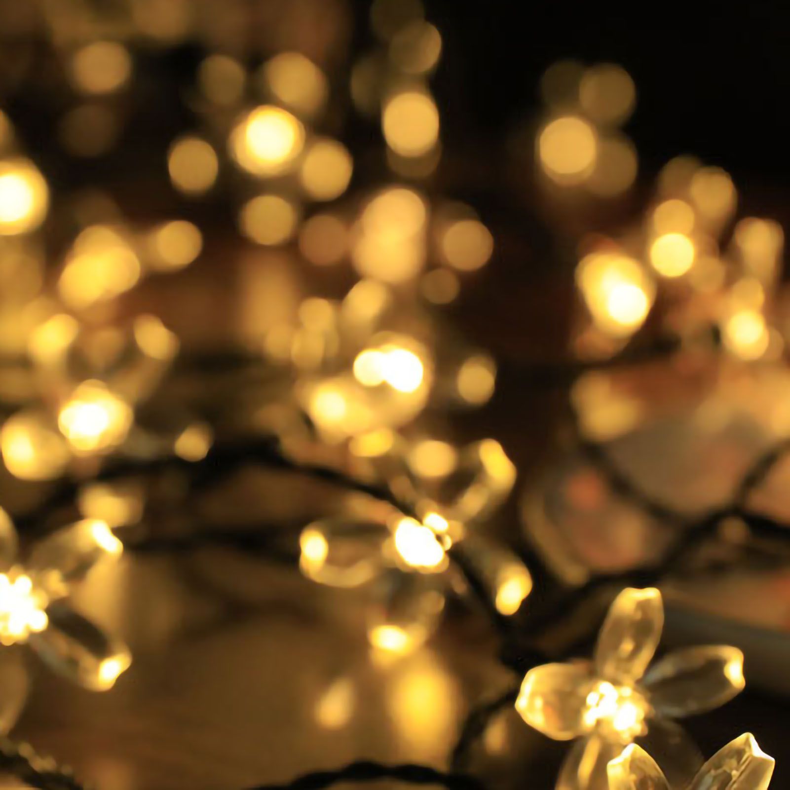 Sakura String Lights Solar Energy LED Waterproof Decoration Light for Outdoor Courtyard Warm White 5 Meters 20 Lights - Image 4