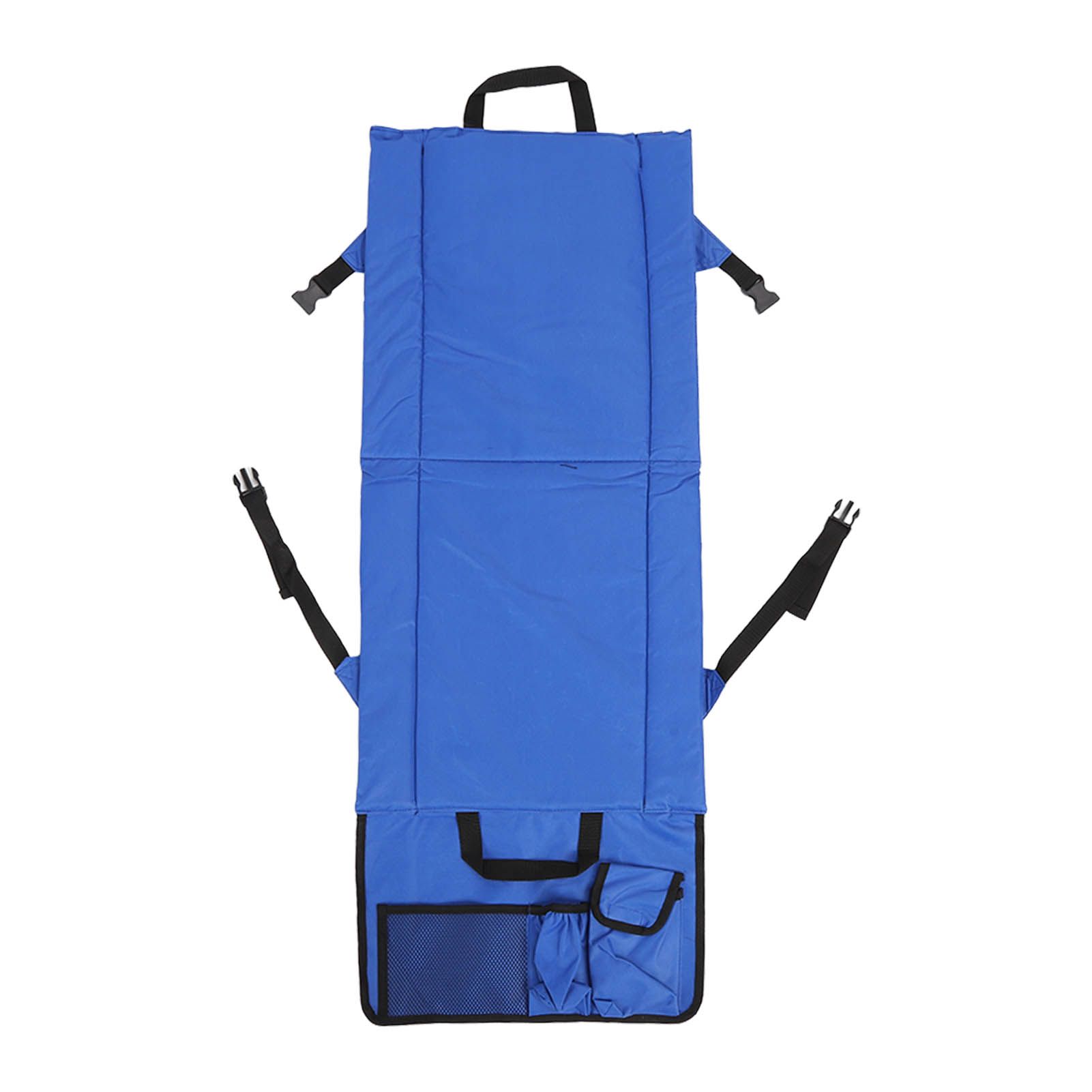 Folding Stadium Chair Adjustable Angle 600D Oxford Cloth Portable Bleacher Cushions with Pocket for Sandbeach Picnic BBQ Blue - Image 5