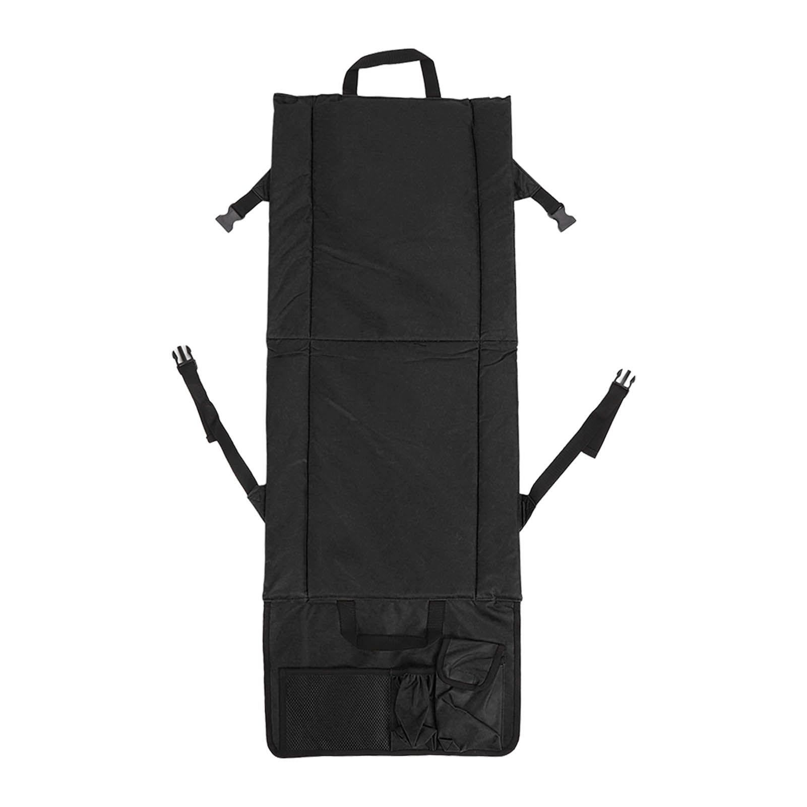 Folding Stadium Chair Adjustable Angle 600D Oxford Cloth Portable Bleacher Cushions with Pocket for Sandbeach Picnic BBQ Black - Image 5