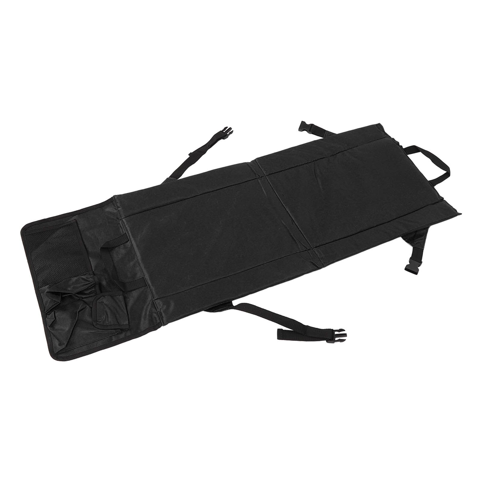 Folding Stadium Chair Adjustable Angle 600D Oxford Cloth Portable Bleacher Cushions with Pocket for Sandbeach Picnic BBQ Black - Image 6