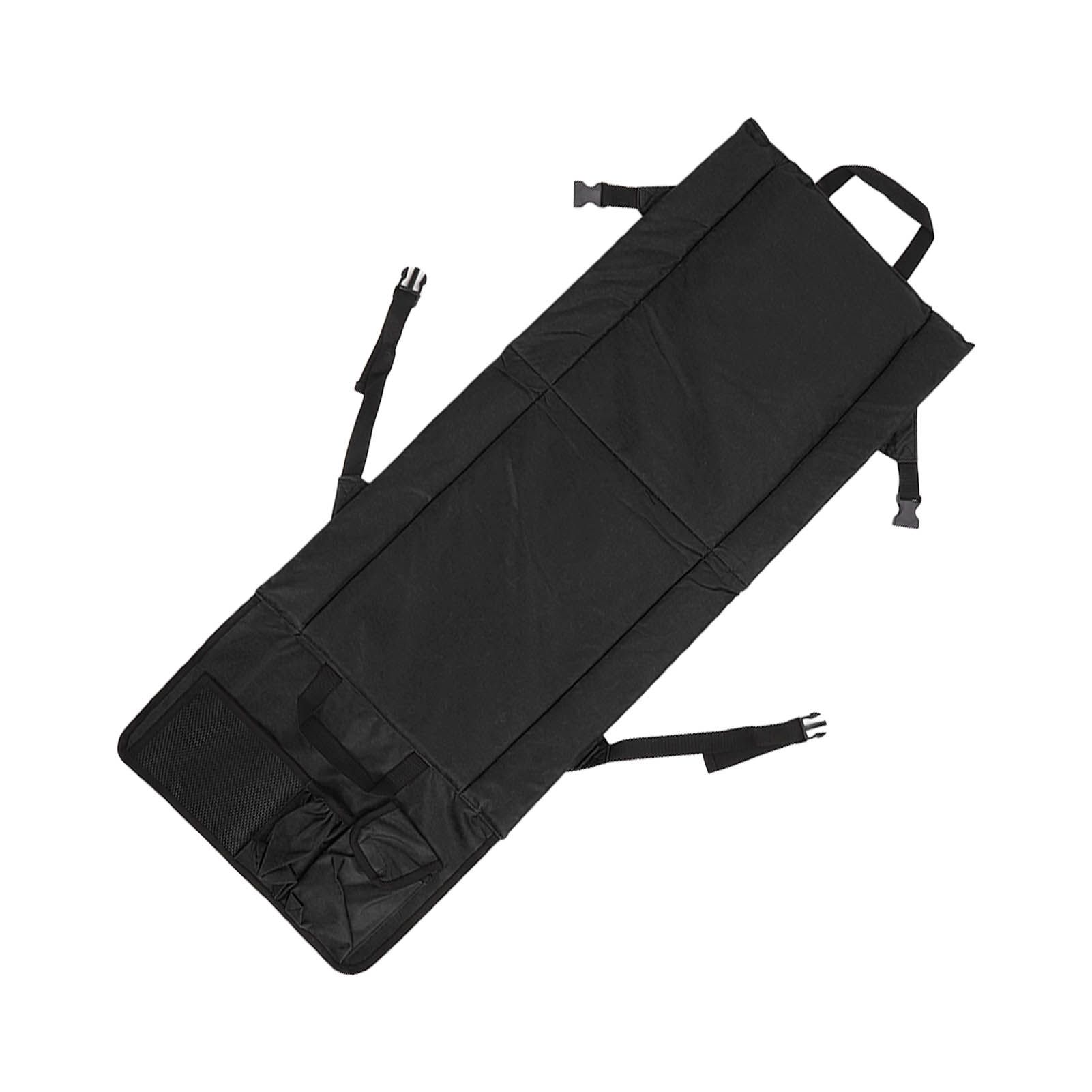 Folding Stadium Chair Adjustable Angle 600D Oxford Cloth Portable Bleacher Cushions with Pocket for Sandbeach Picnic BBQ Black - Image 8