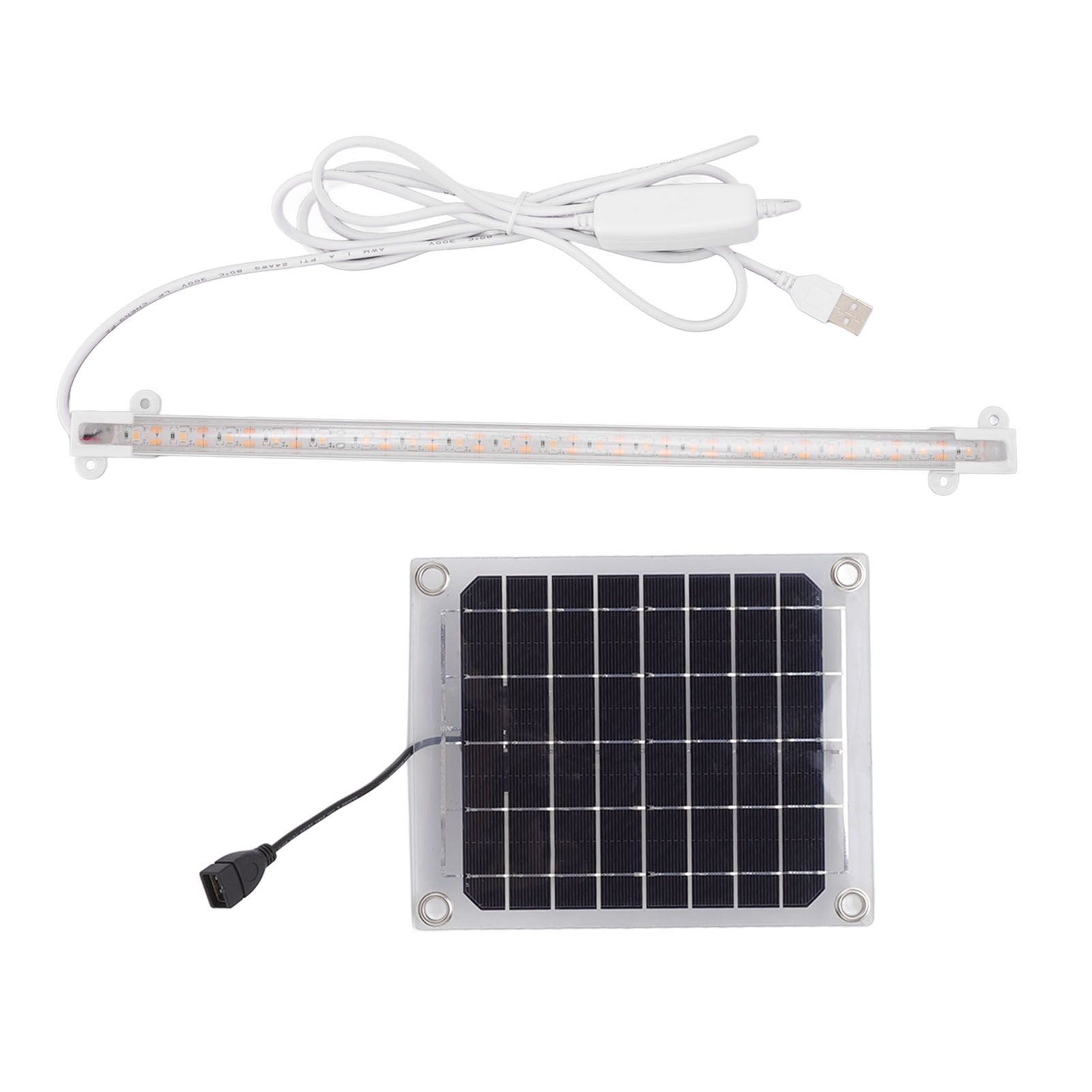 Solar Plant Grow Light LED Plant Grow Light Strip for Balcony Greenhouse Herbs Vegetables Flowers 10W - Image 1
