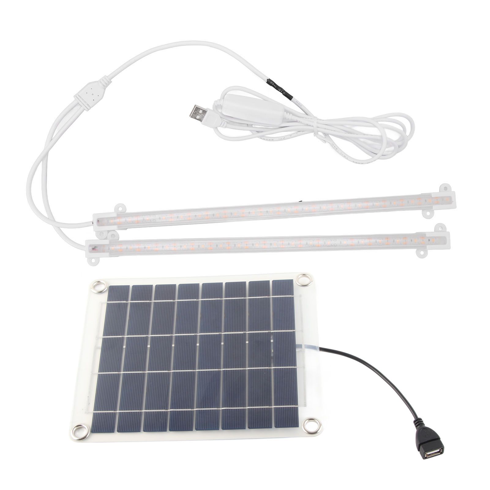 Solar Plant Grow Light LED Plant Grow Light Strip for Balcony Greenhouse Herbs Vegetables Flowers 20W - Image 1