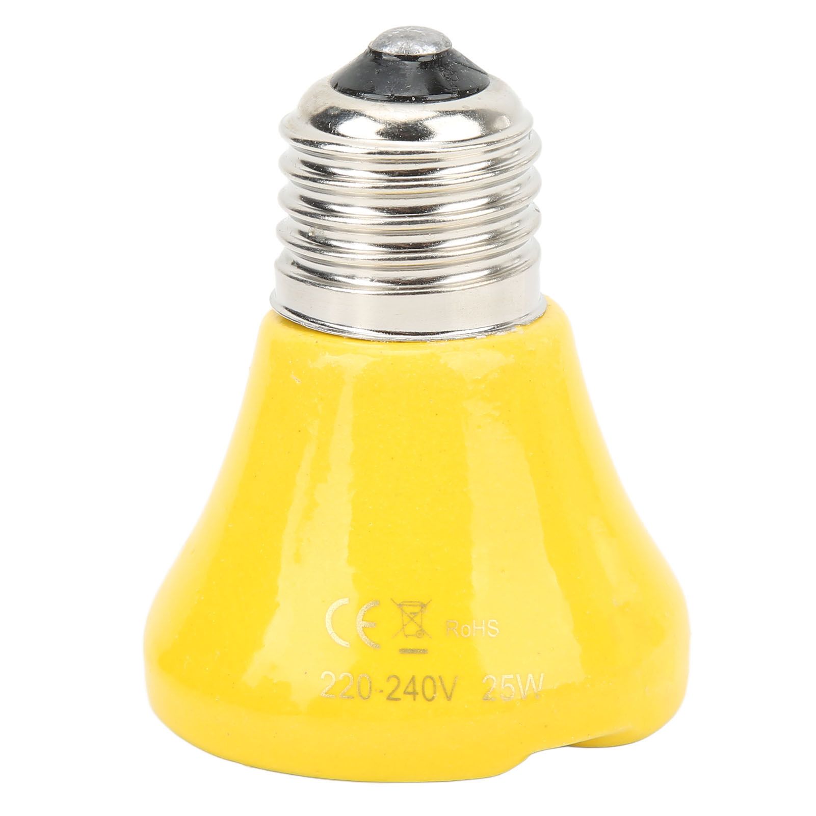 Ceramic Reptile Heat Lamp Bulb Mini Infrared Heat Ceramic Amphibian Heating Lamp for Lizards Reptiles 220V‑240V 25W Yellow - Image 1